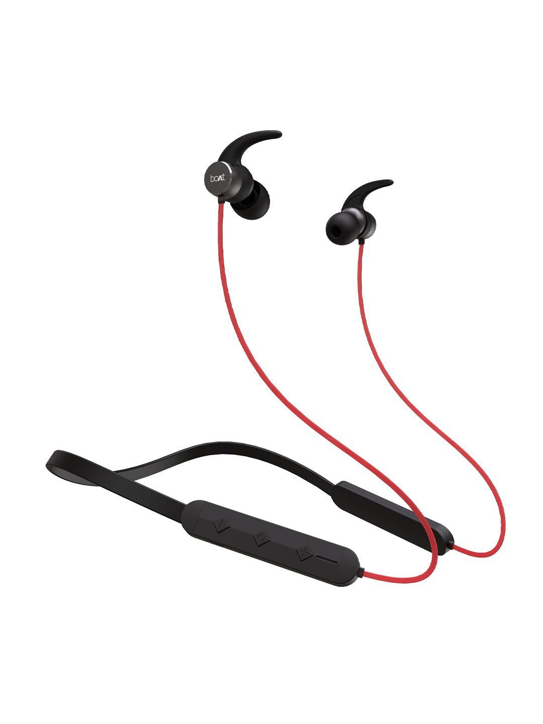 boat rockerz 255 raging red pro m sports wireless headset with asap charge enhanced bass