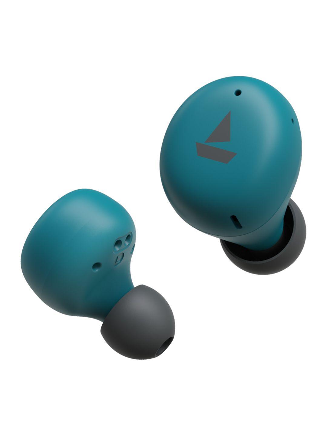 boat teal blue airdopes 381 m tws earbuds with up to 20h playback