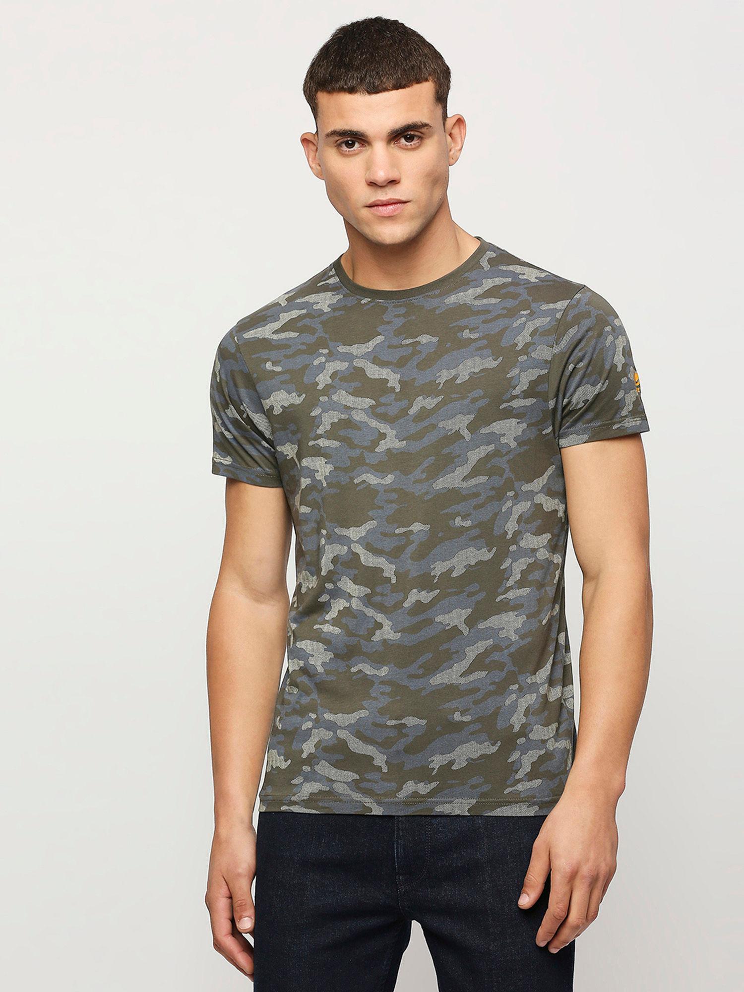boaz camouflage printed tee green