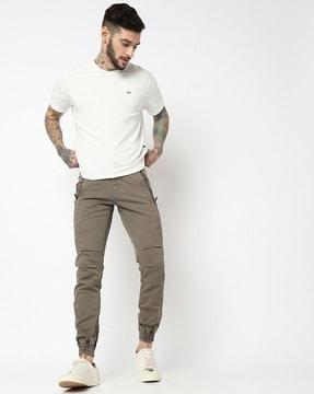 bob skinny flat-front jogger pants