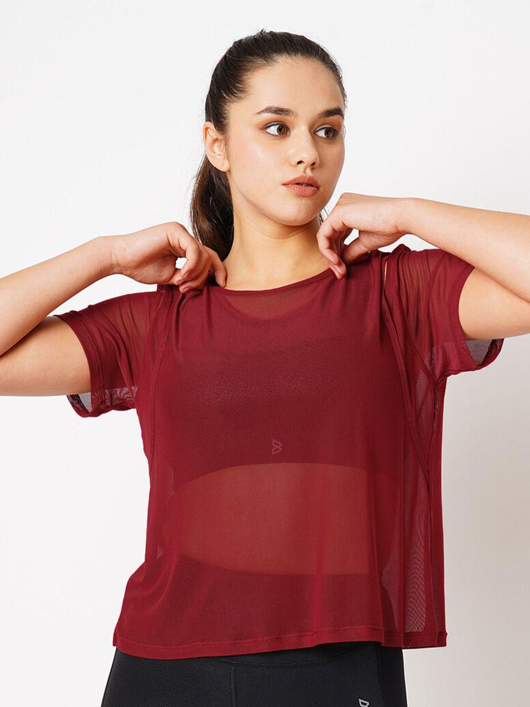 bodd active round neck styled back top