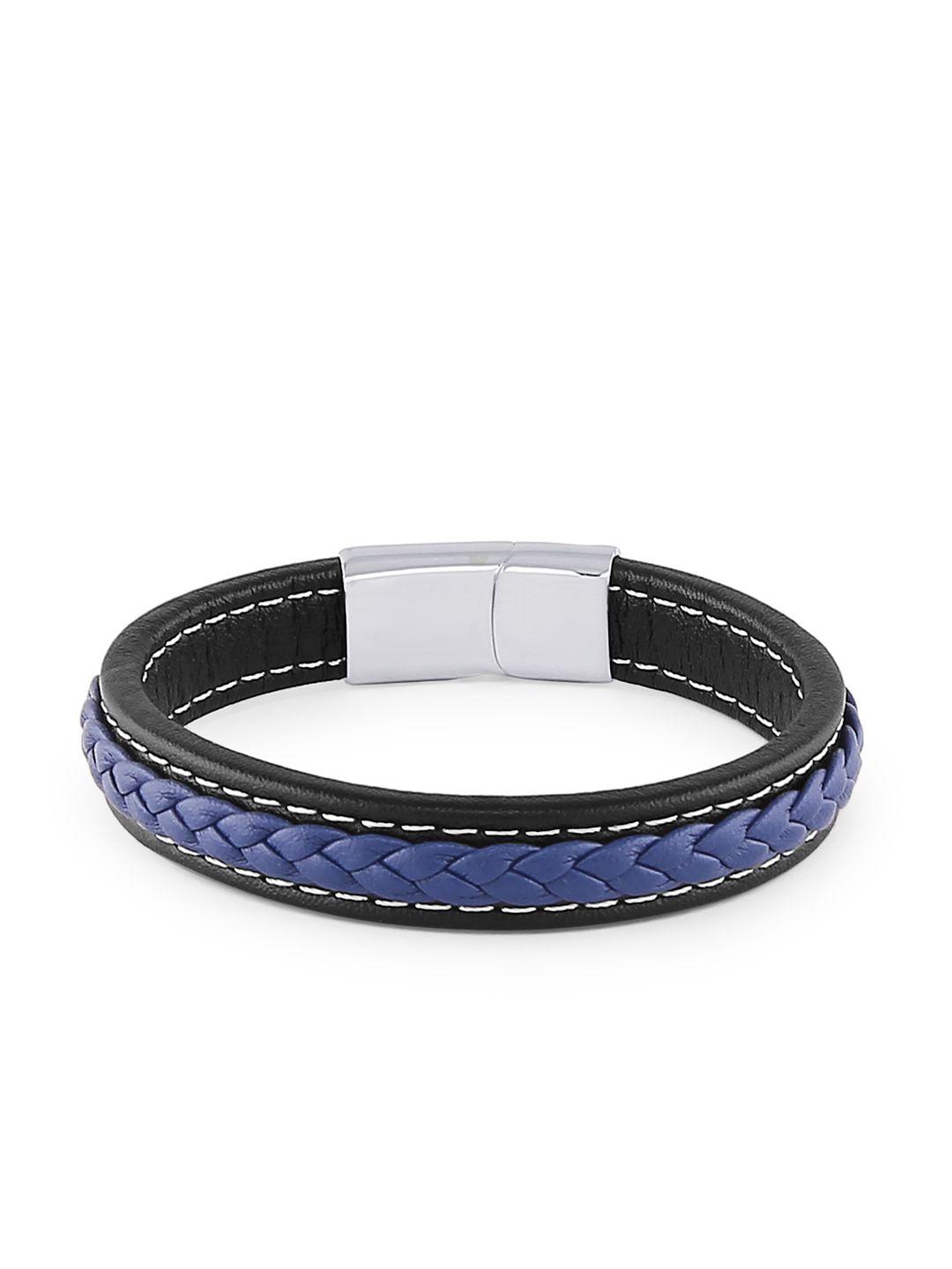 bodha black leather wraparound bracelet