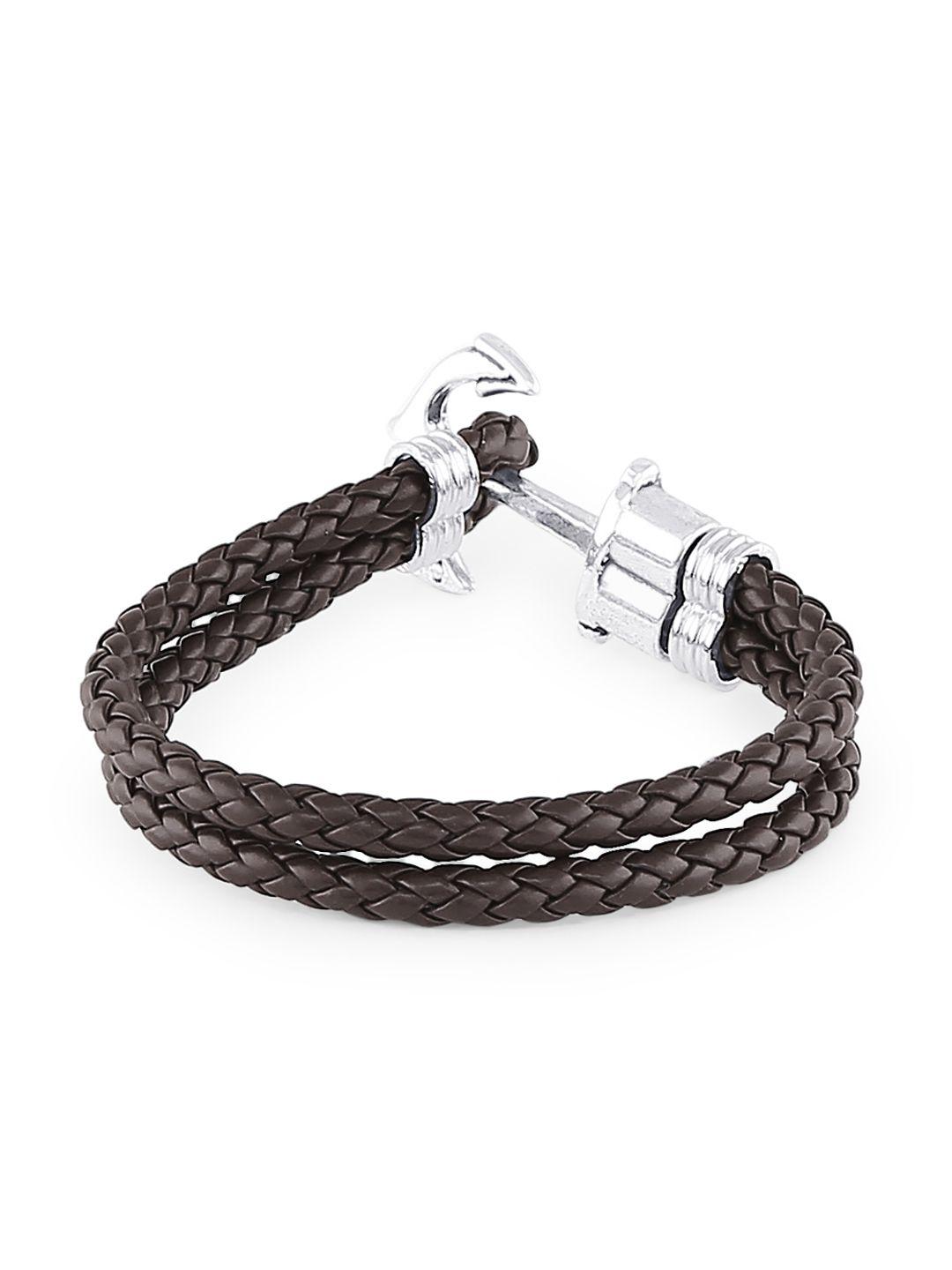 bodha brown leather multistrand bracelet