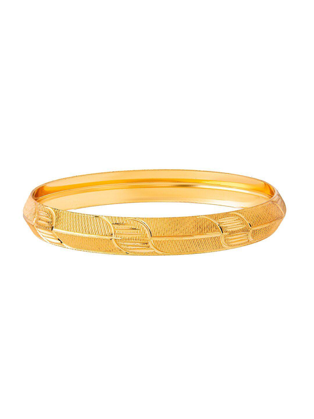 bodha men gold-toned brass gold-plated kada bracelet