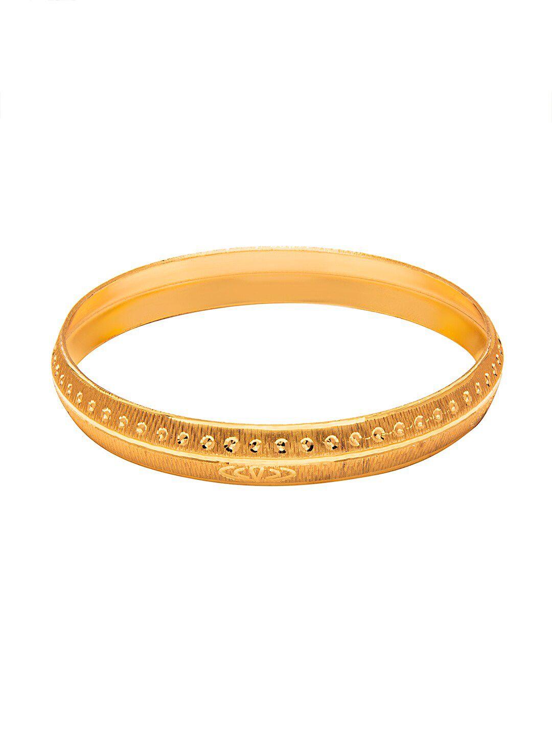 bodha men gold-toned kada bracelet