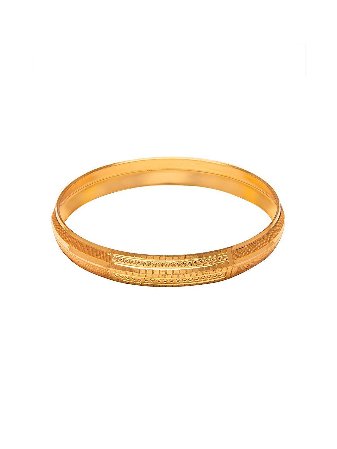 bodha men gold-toned kada bracelet