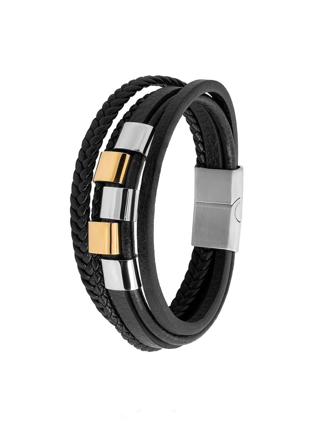 bodha men leather multistrand bracelet