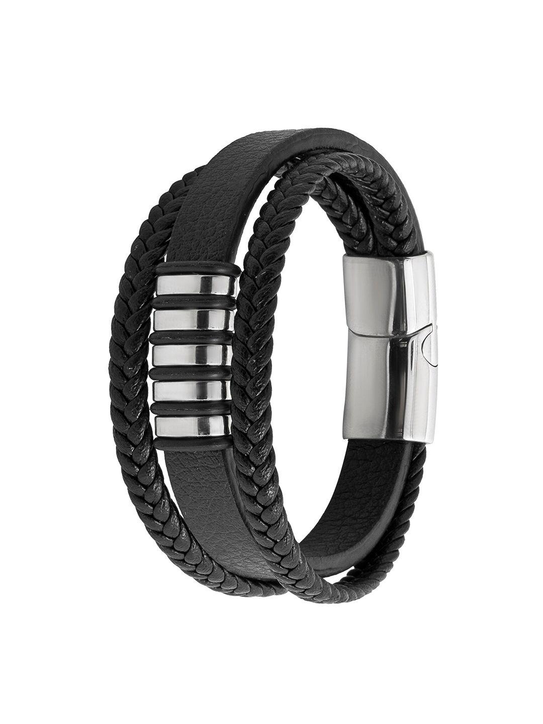 bodha men leather multistrand bracelet