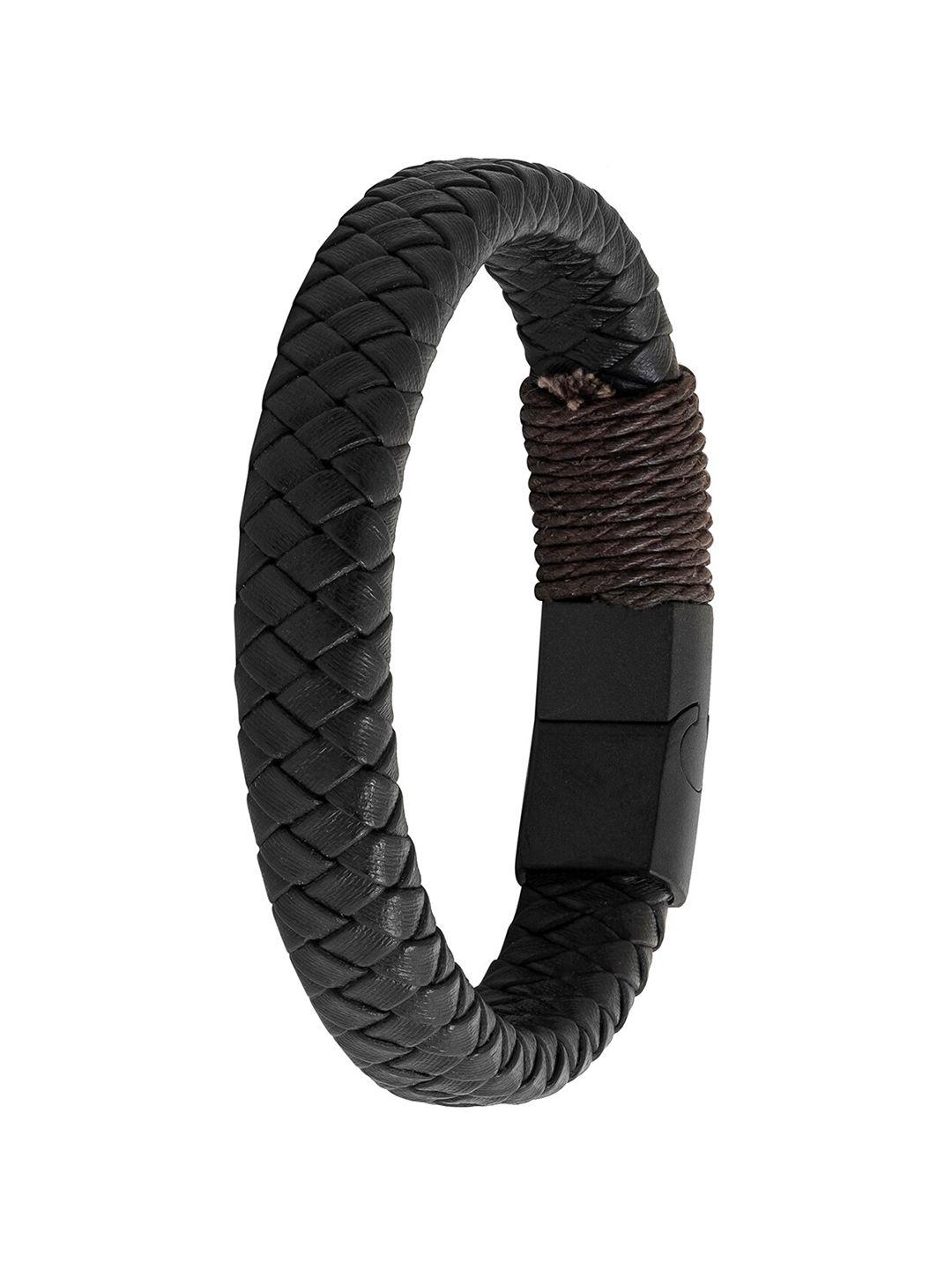 bodha men leather wraparound bracelet