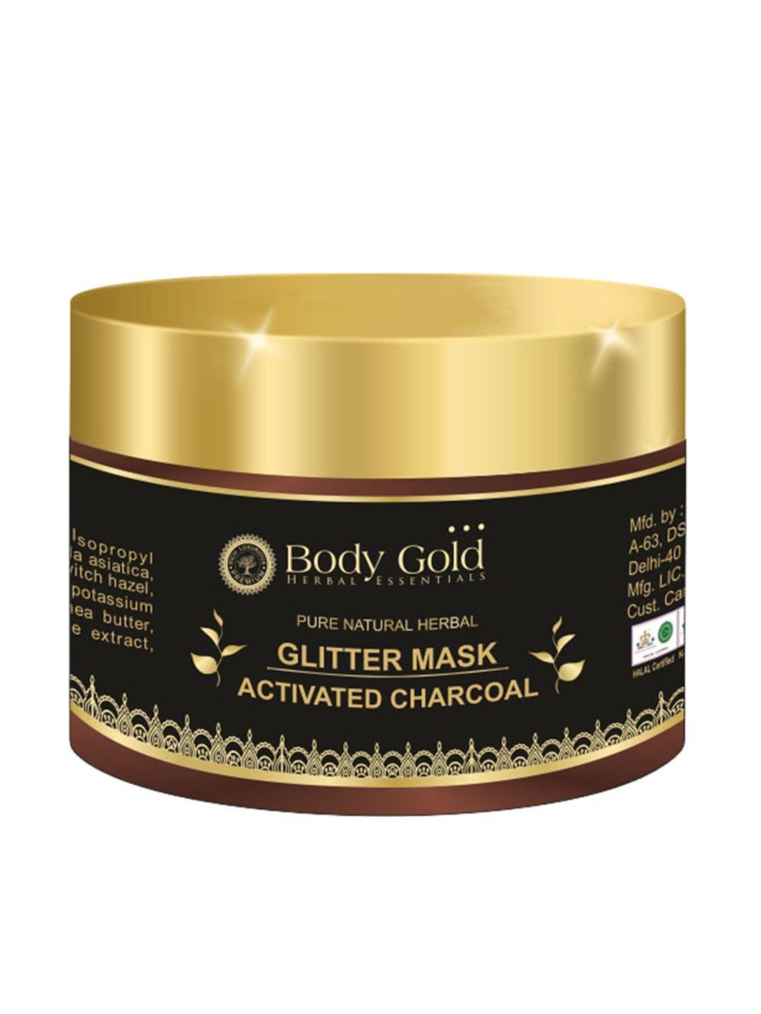 body gold  activated charcoal peel off glitter mask 60gm