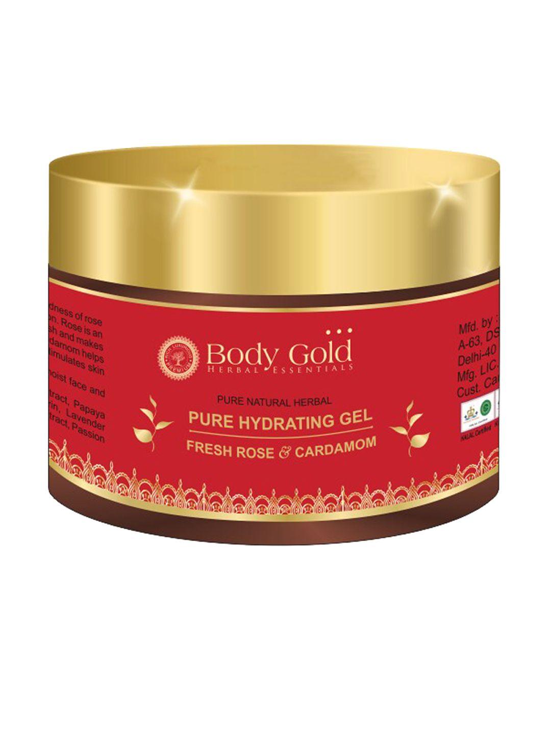 body gold pure hydrating gel with fresh rose & cardamom 45 g