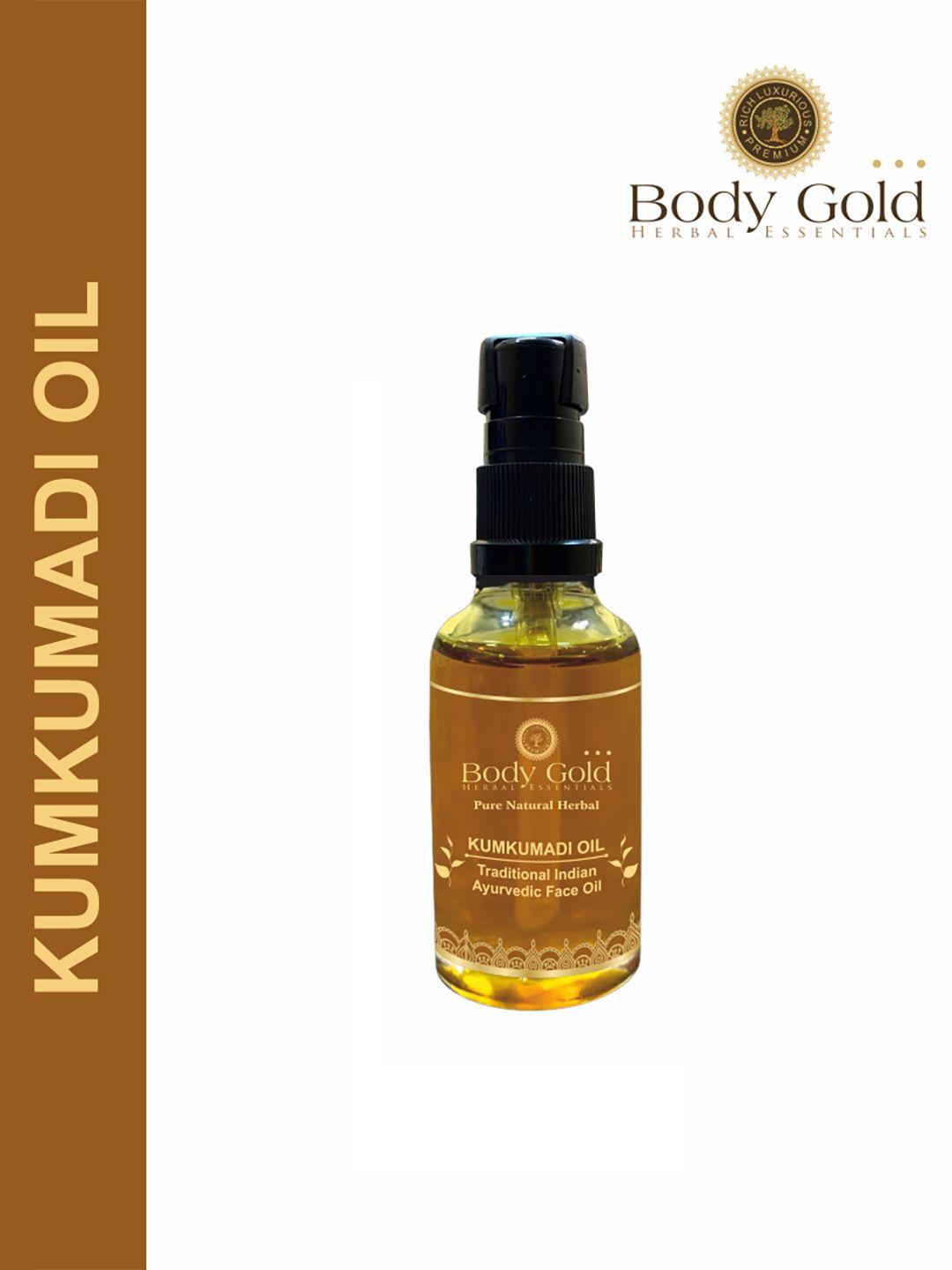 body gold pure natural herbal kumkumadi face oil with manjishta 15 ml