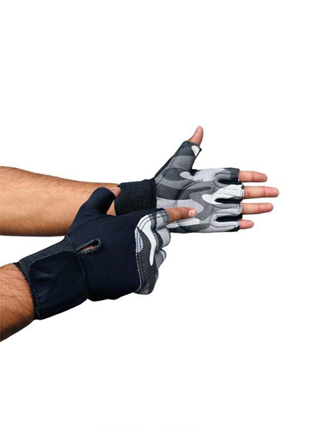 body smith printed gym gloves with wrist support