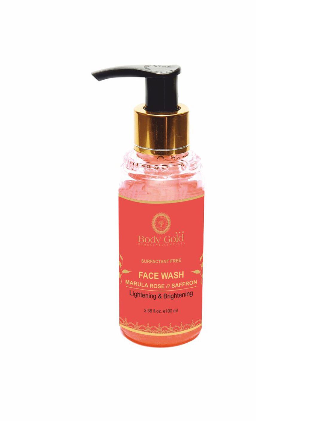 body gold marula rose & saffron face wash 100 ml