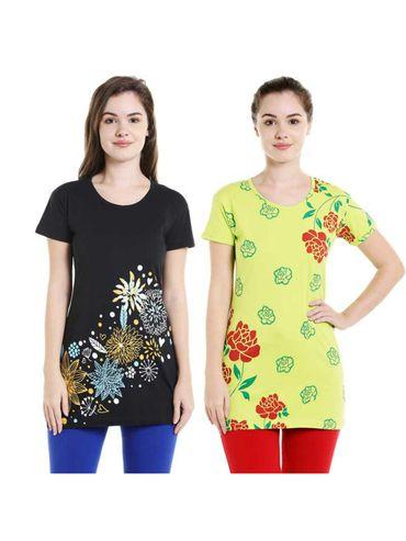 bodyactive pack of 2 women's tshirt - multi-color