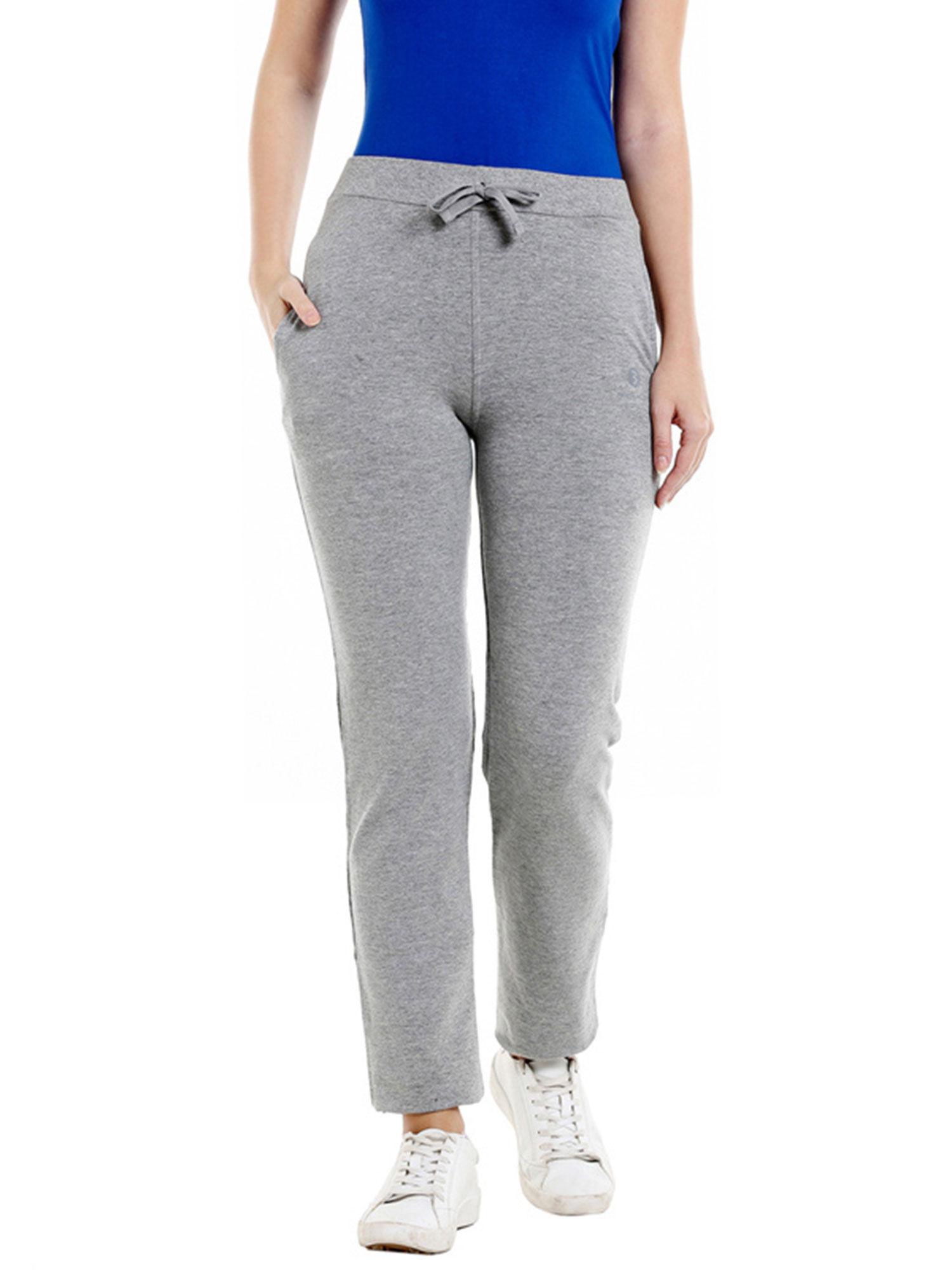 bodyactive grey color women's track pant