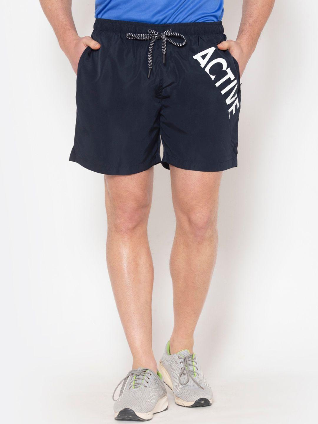 bodyactive men navy blue sports shorts