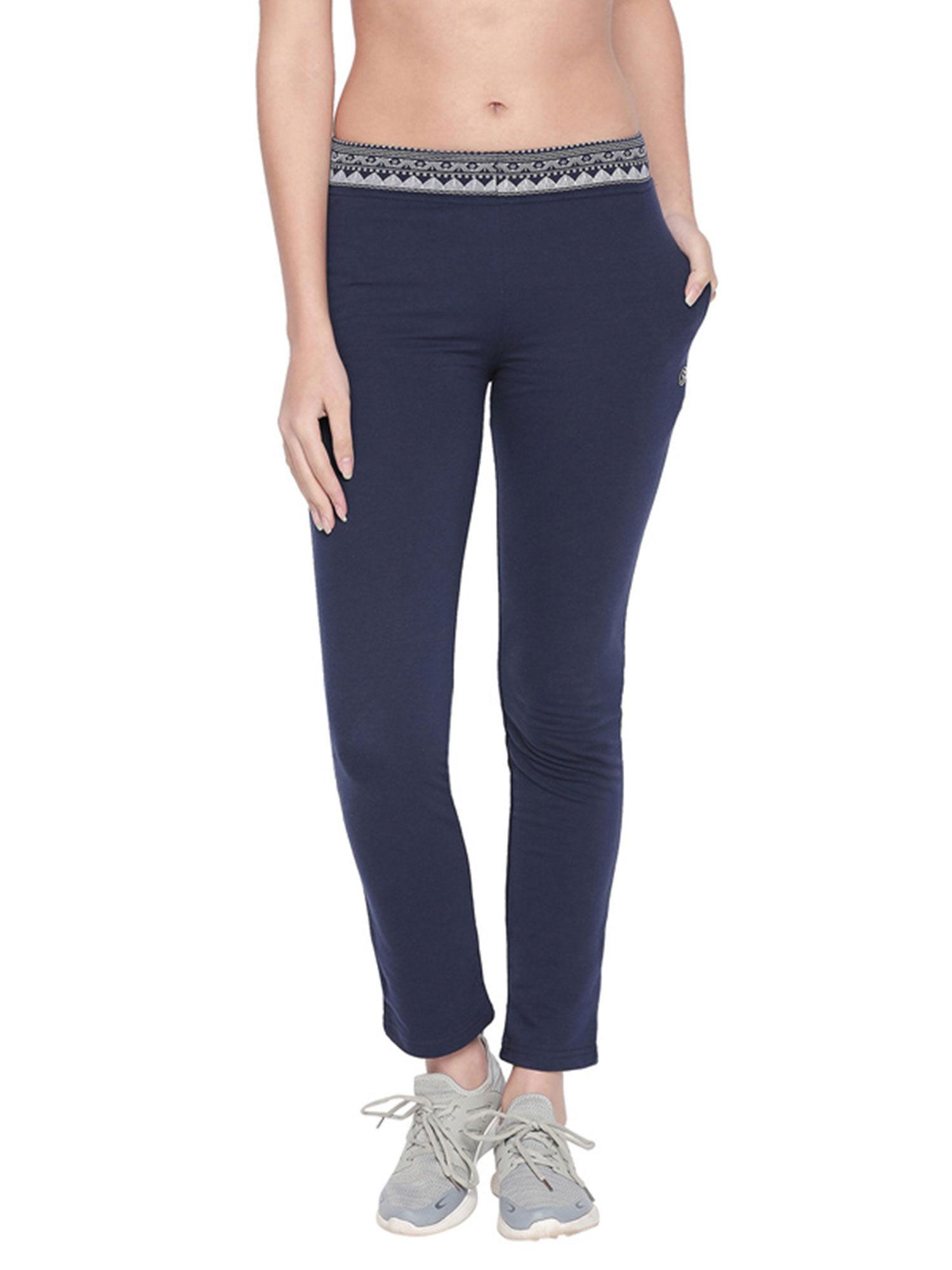 bodyactive navy blue color women's track pant