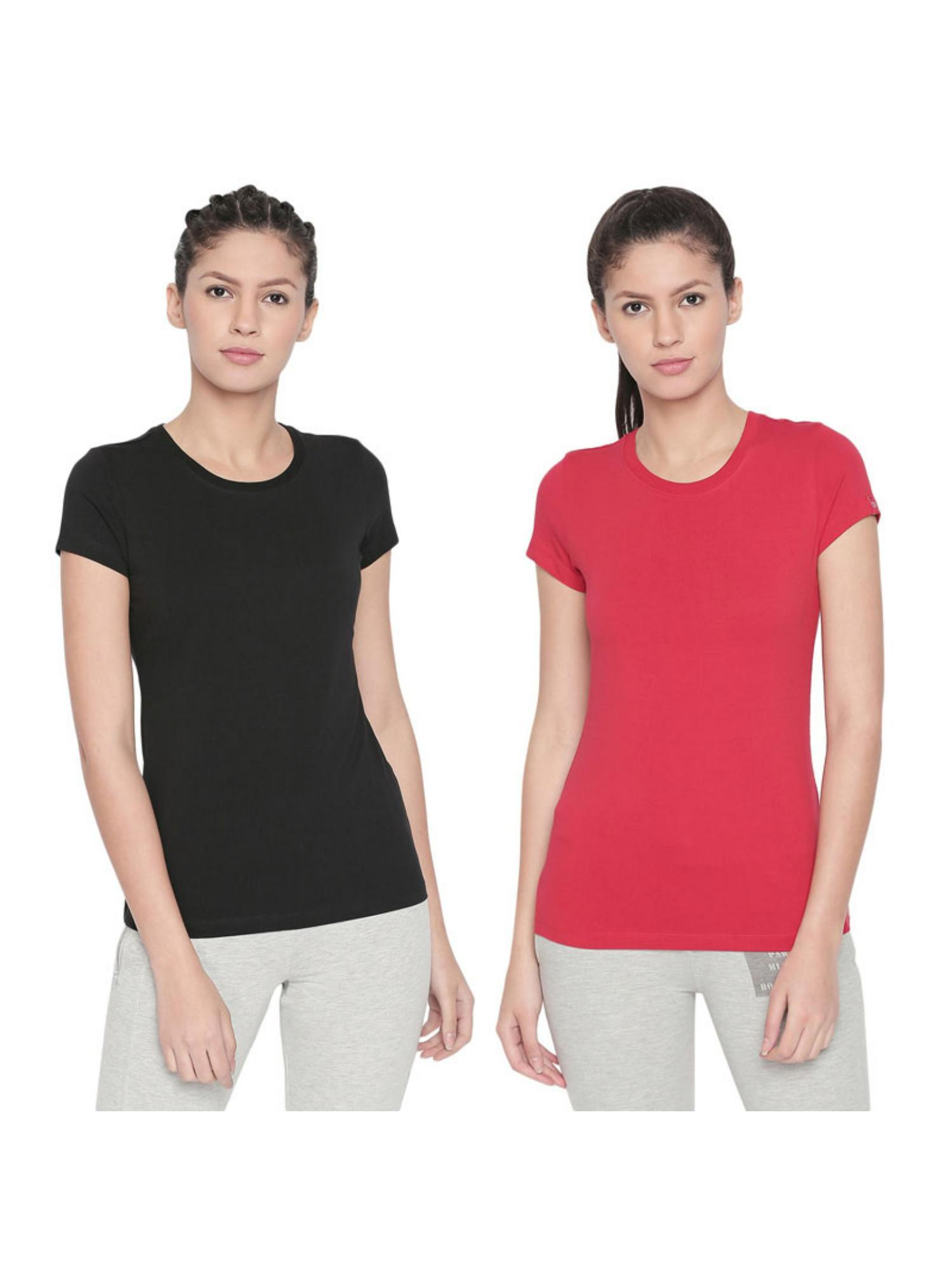 bodyactive pack of 2 women's tshirt - multi-color