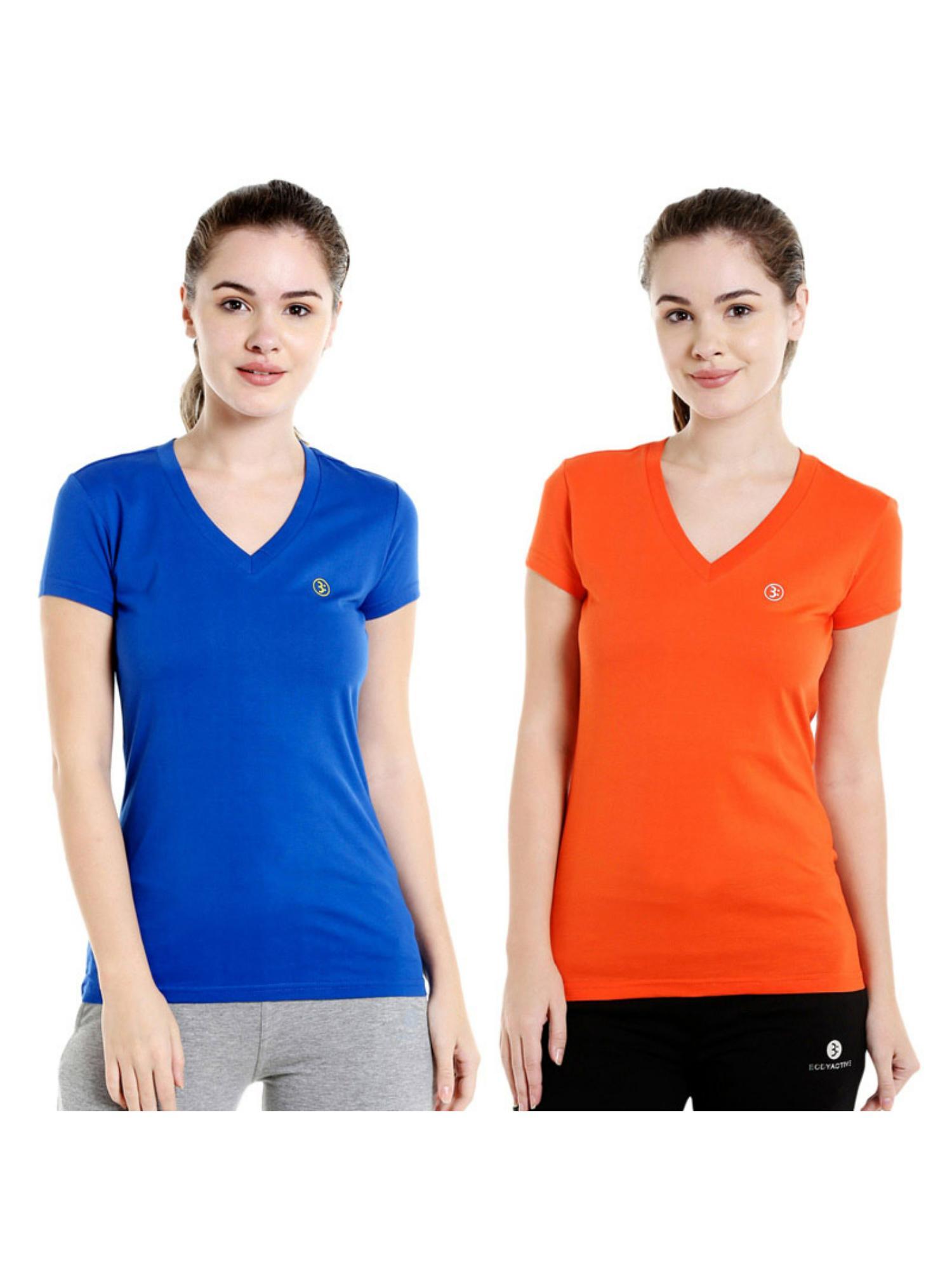 bodyactive pack of 2 women's tshirt - multi-color