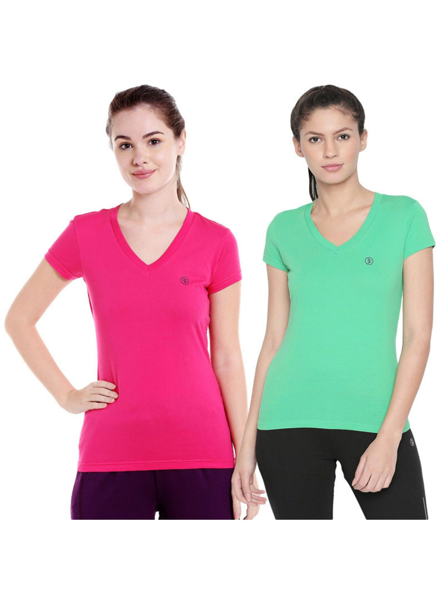 bodyactive pack of 2 women's tshirt - multi-color