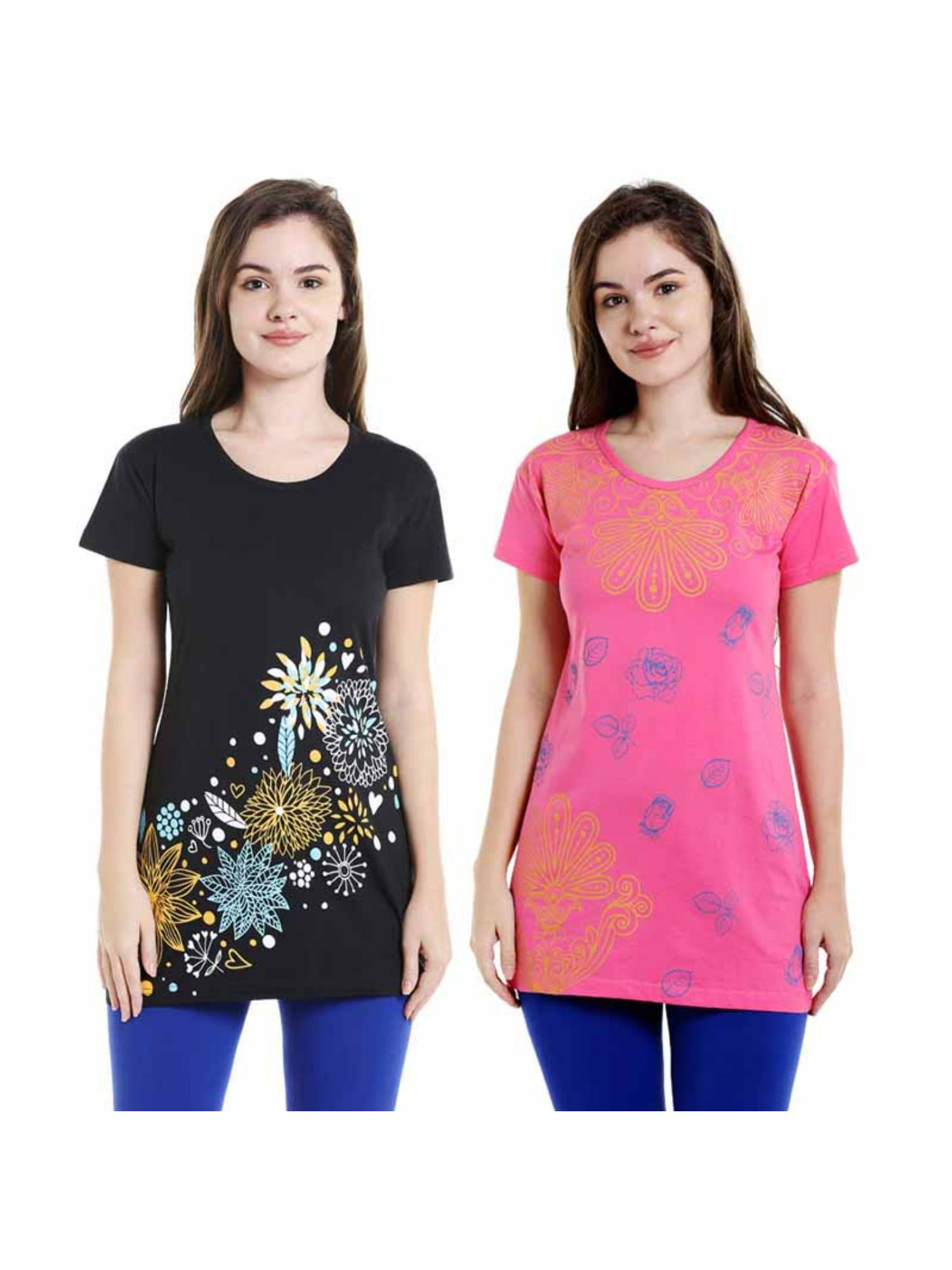 bodyactive pack of 2 women's tshirt - multi-color