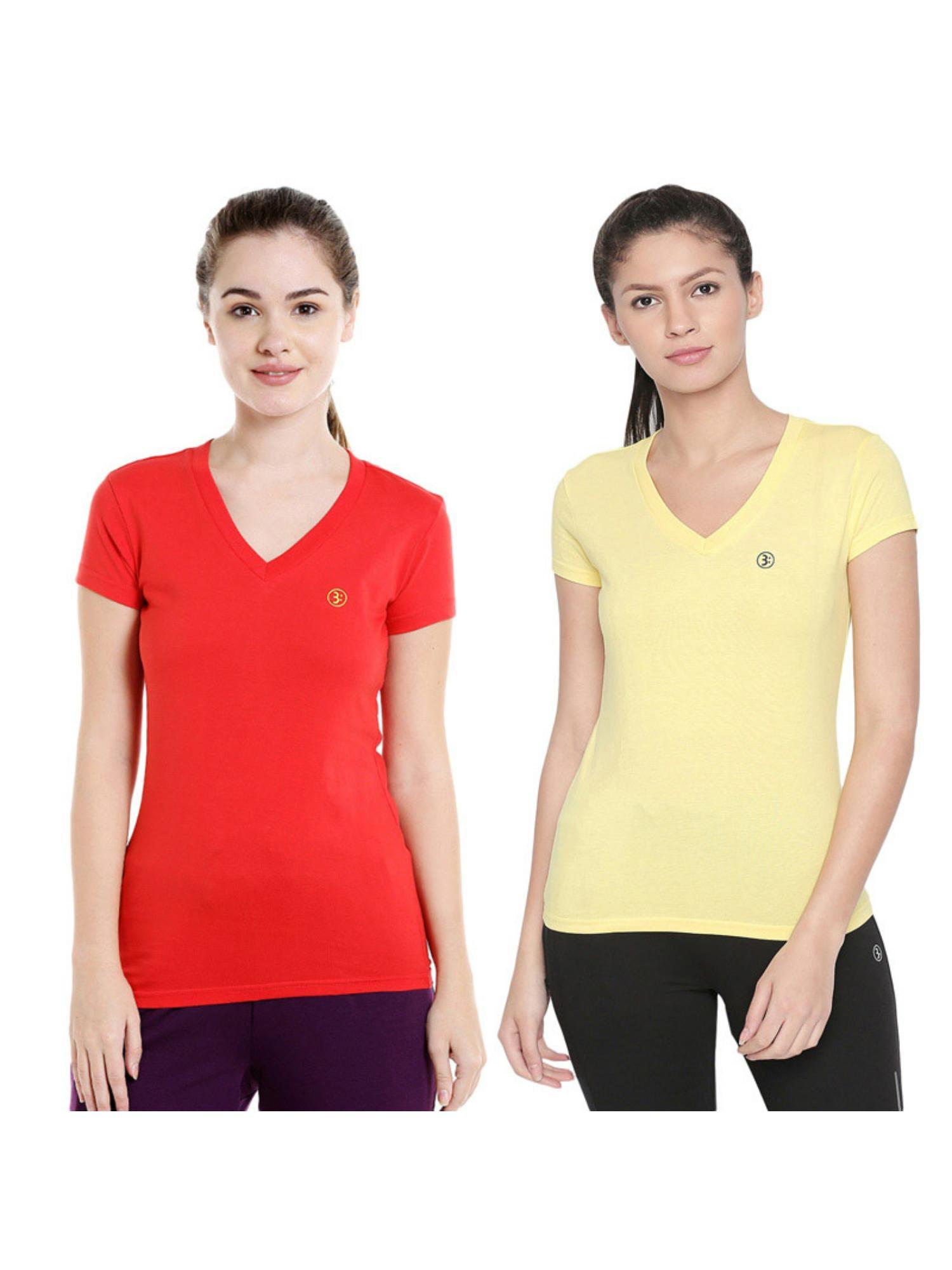 bodyactive pack of 2 women's tshirt - multi-color