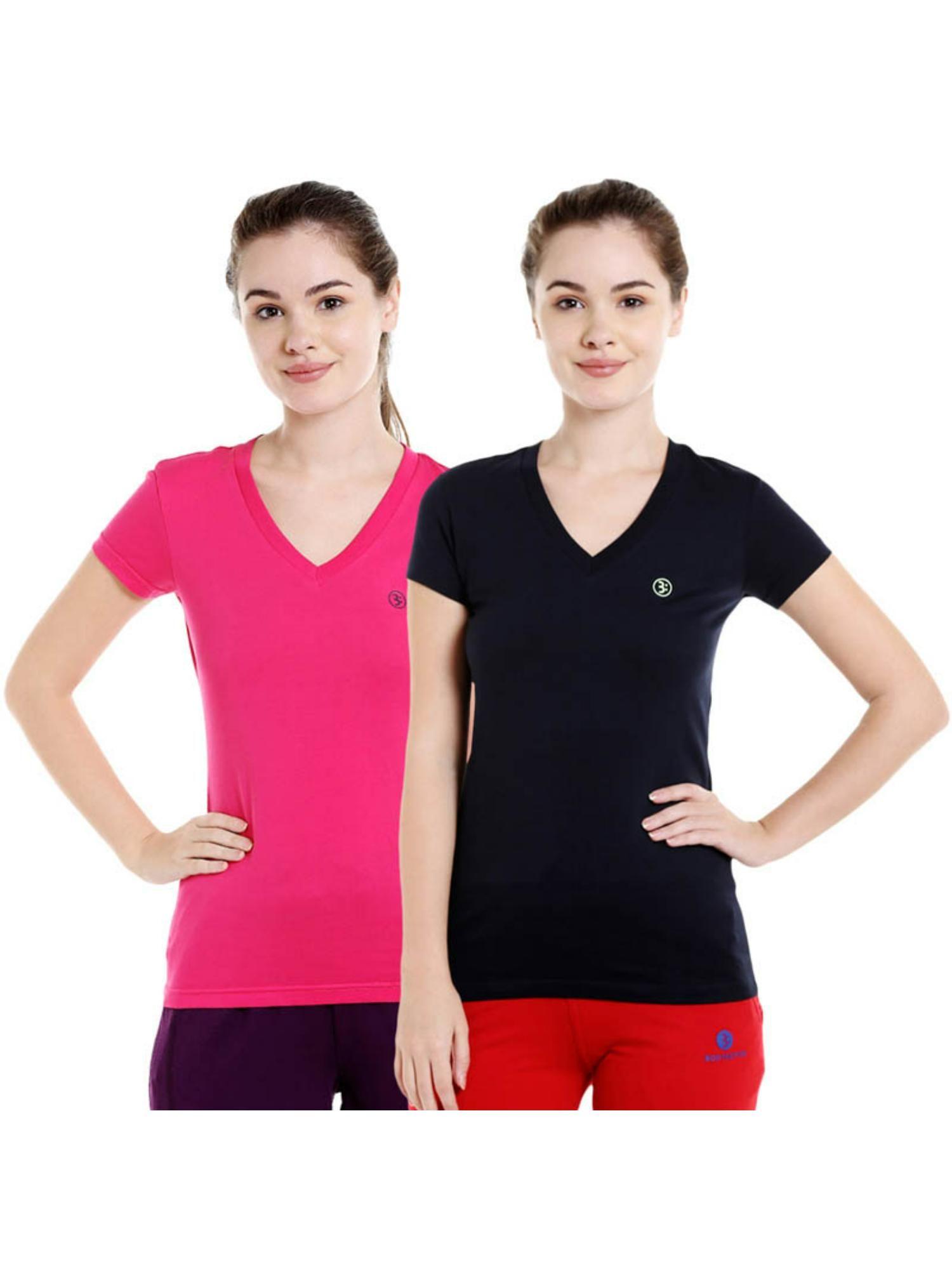 bodyactive pack of 2 women's tshirt - multi-color