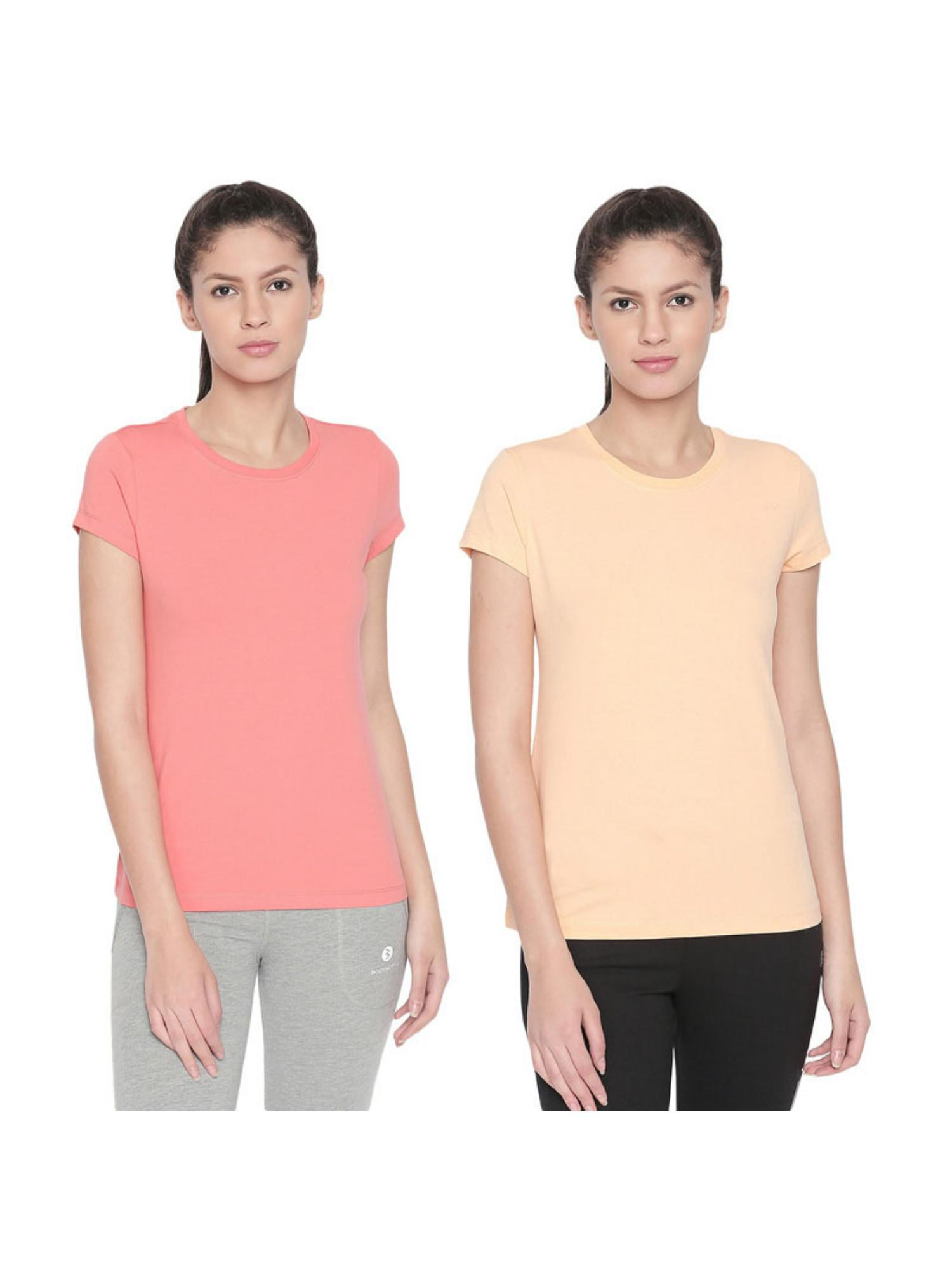 bodyactive pack of 2 women's tshirt - multi-color