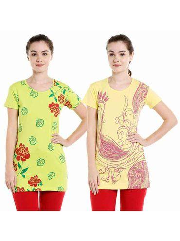 bodyactive pack of 2 women's tshirt - multi-color