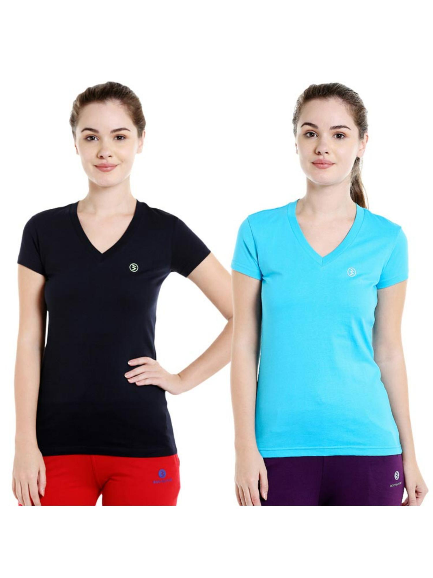 bodyactive pack of 2 women's tshirt - multi-color