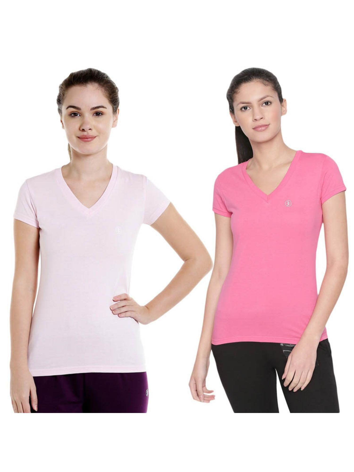 bodyactive pack of 2 women's tshirt - multi-color