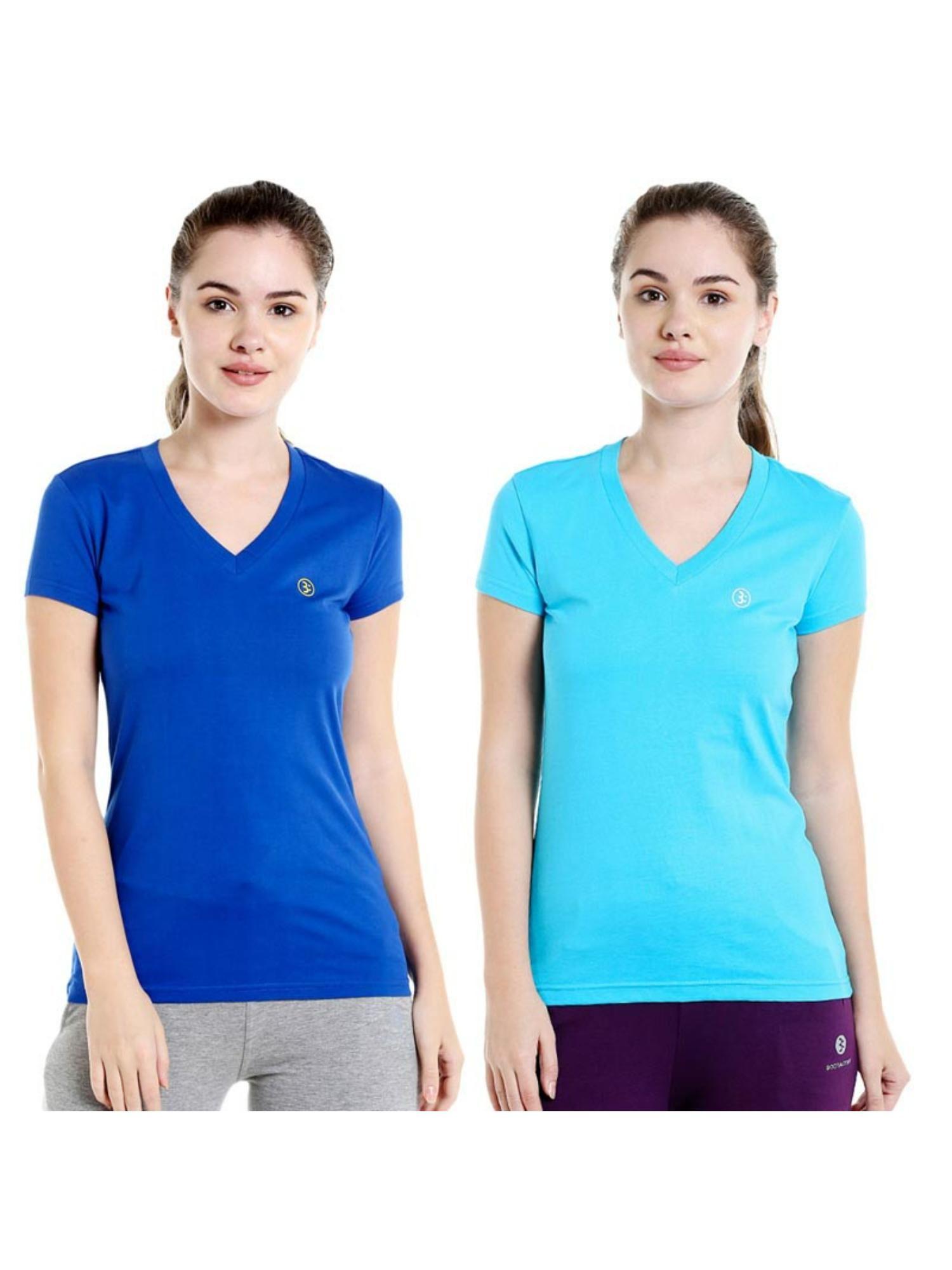 bodyactive pack of 2 women's tshirt - multi-color