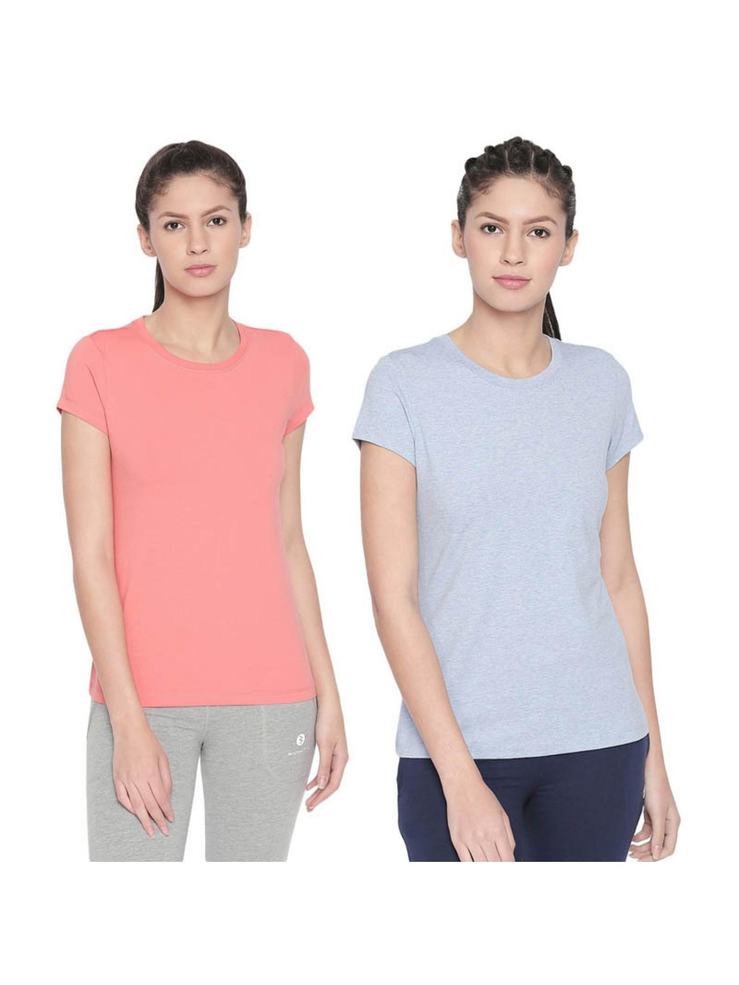 bodyactive pack of 2 women's tshirt - multi-color