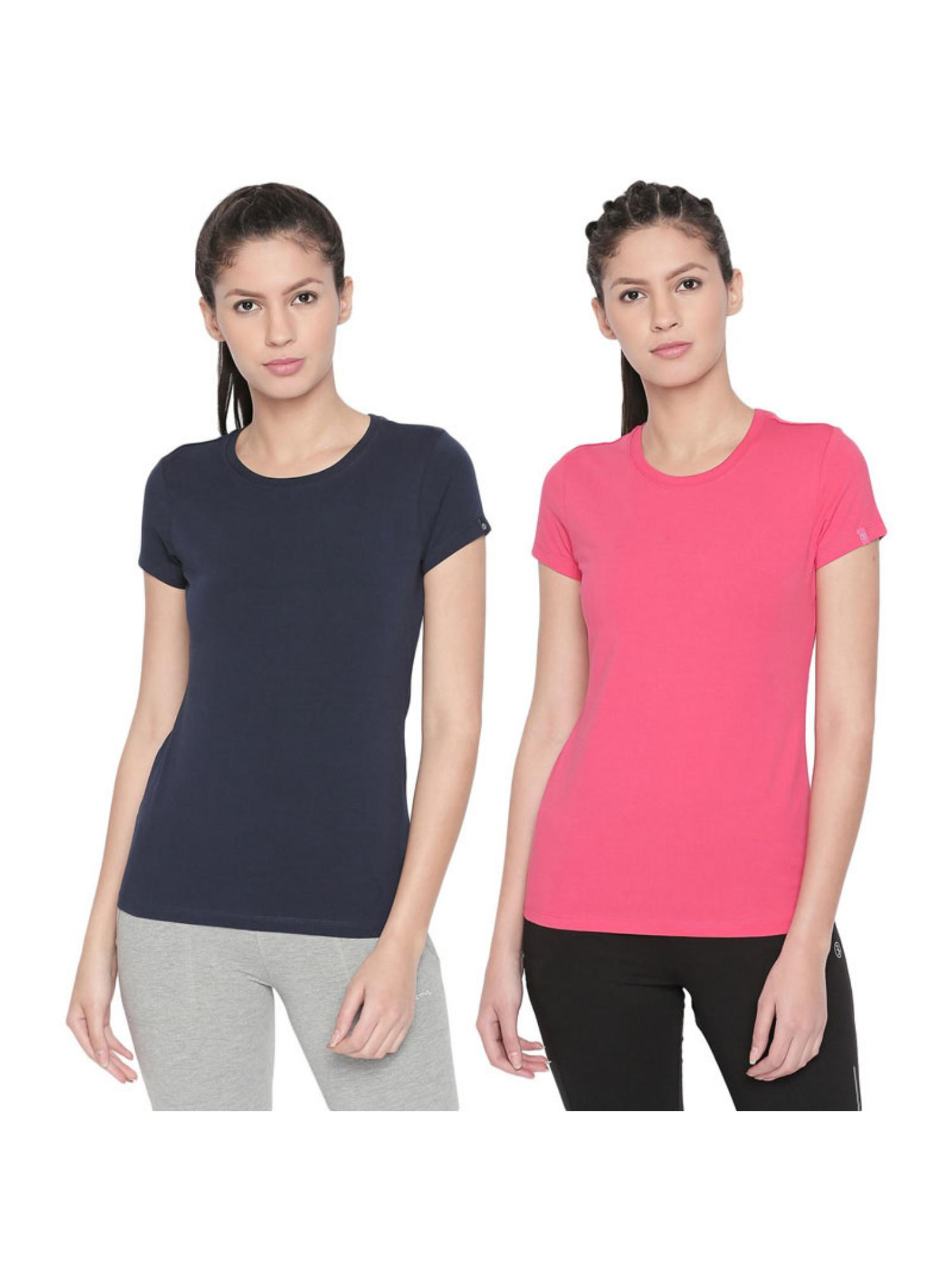 bodyactive pack of 2 women's tshirt - multi-color