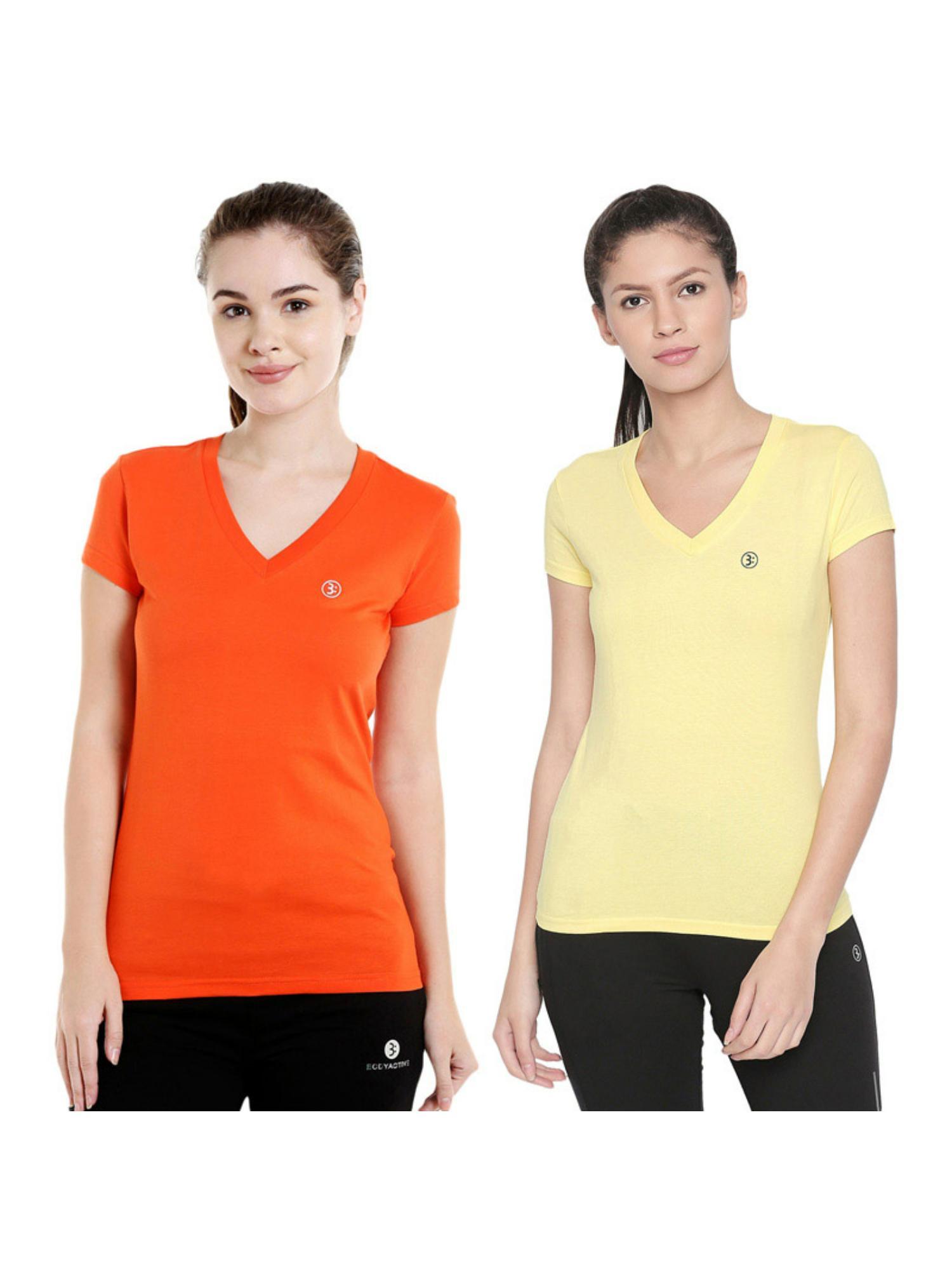 bodyactive pack of 2 women's tshirt - multi-color