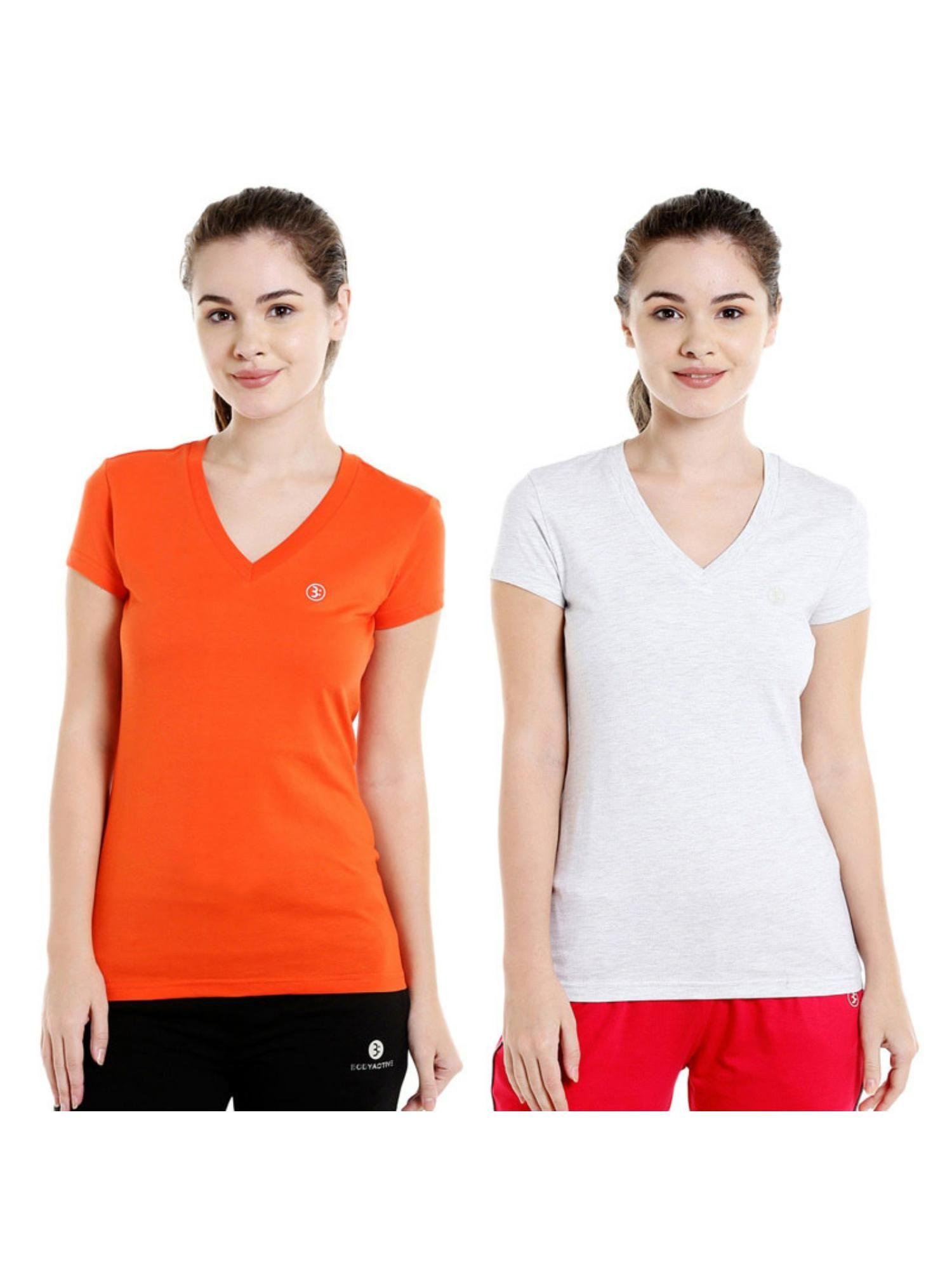 bodyactive pack of 2 women's tshirt - multi-color