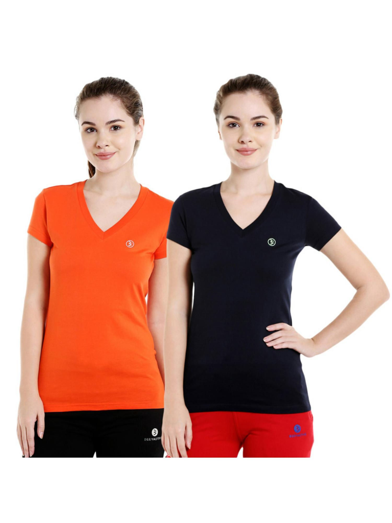 bodyactive pack of 2 women's tshirt - multi-color