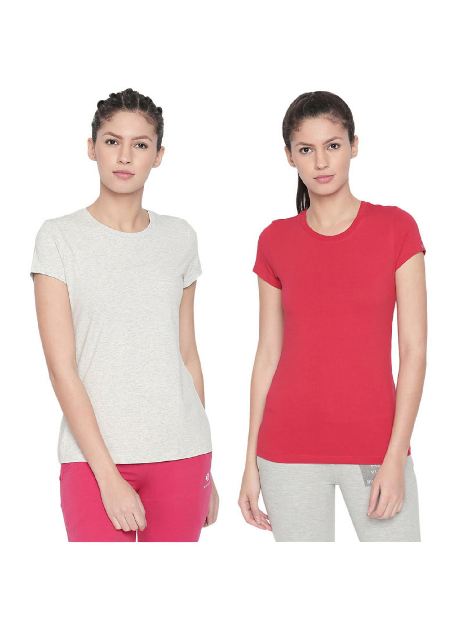 bodyactive pack of 2 women's tshirt - multi-color