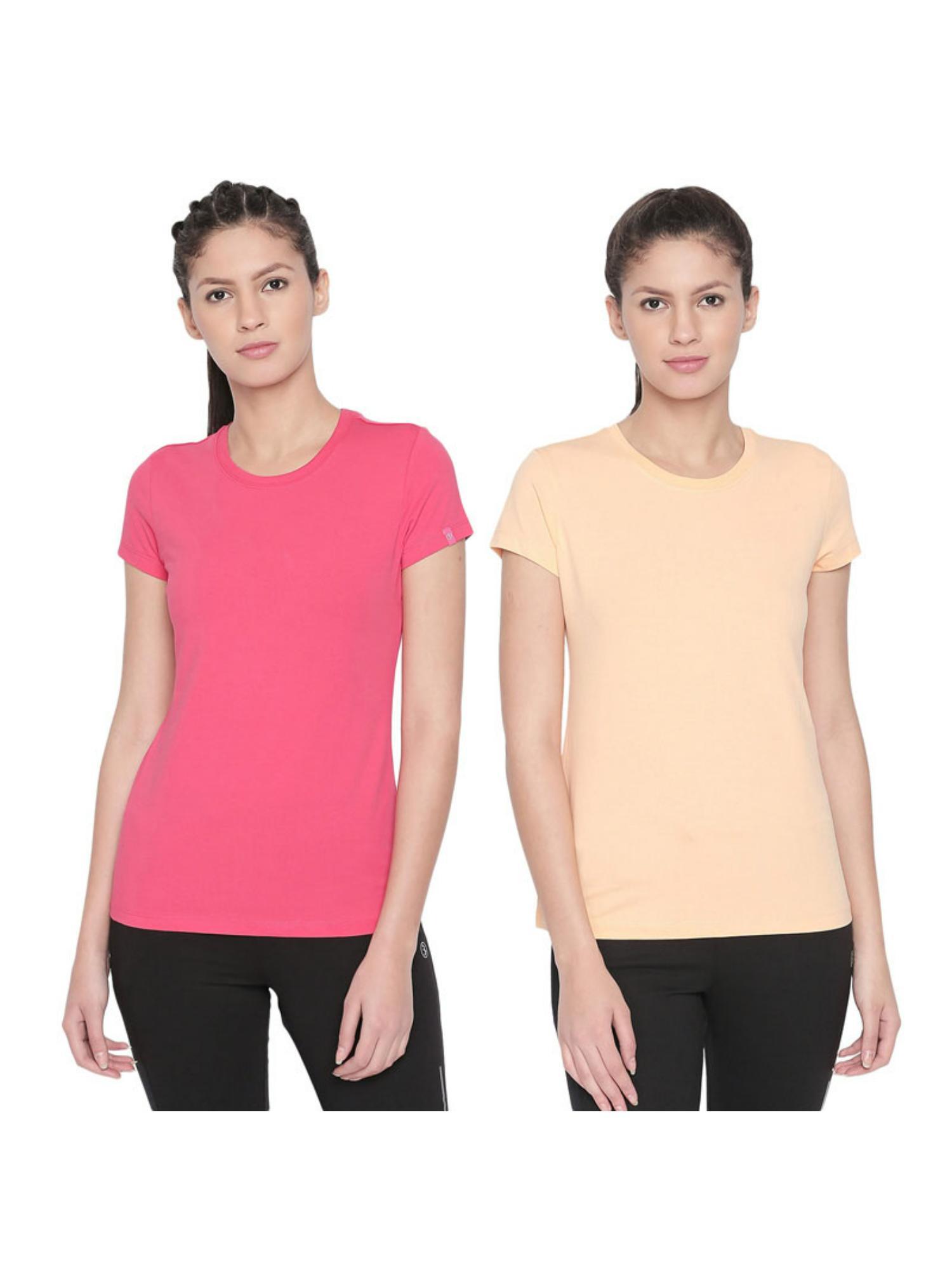 bodyactive pack of 2 women's tshirt - multi-color