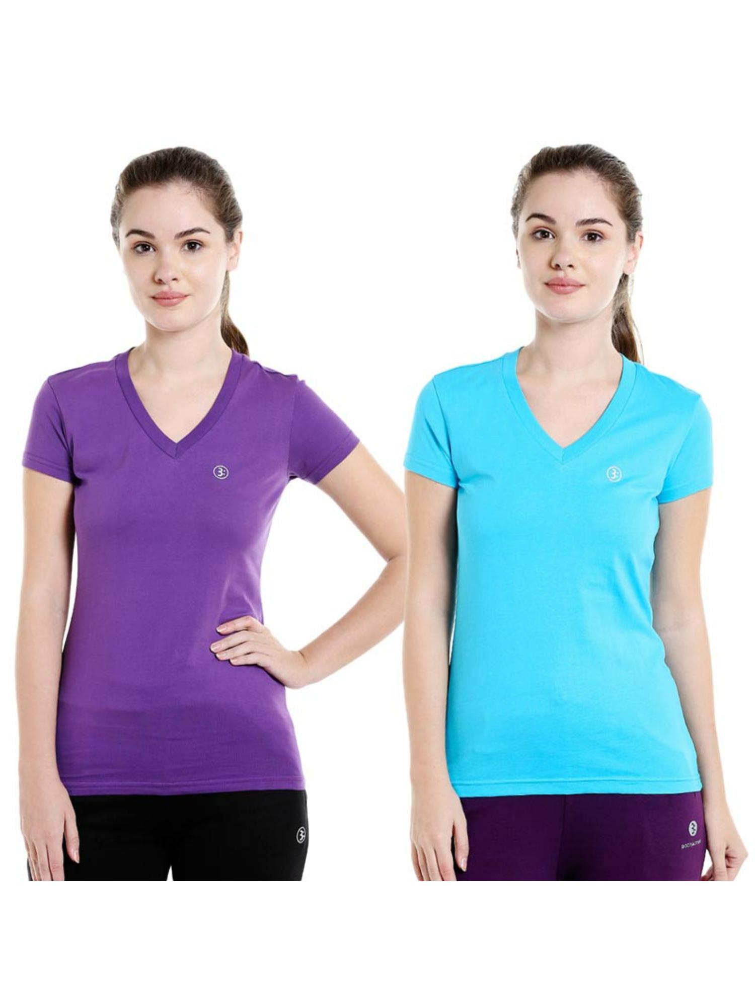 bodyactive pack of 2 women's tshirt - multi-color