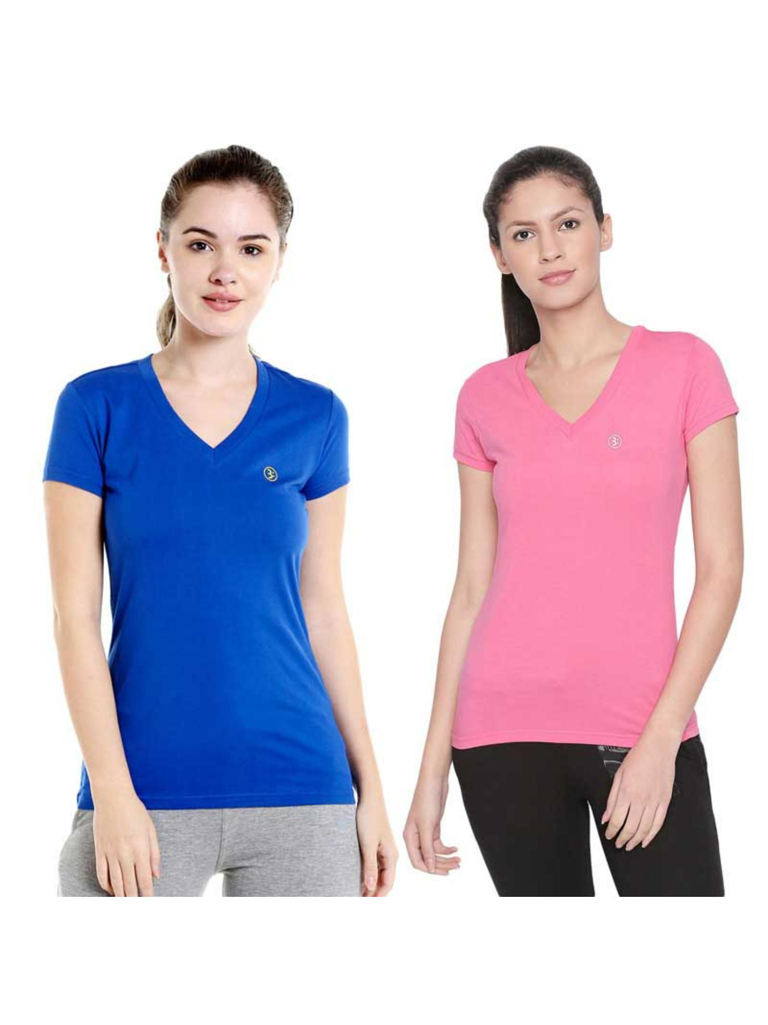 bodyactive pack of 2 women's tshirt - multi-color