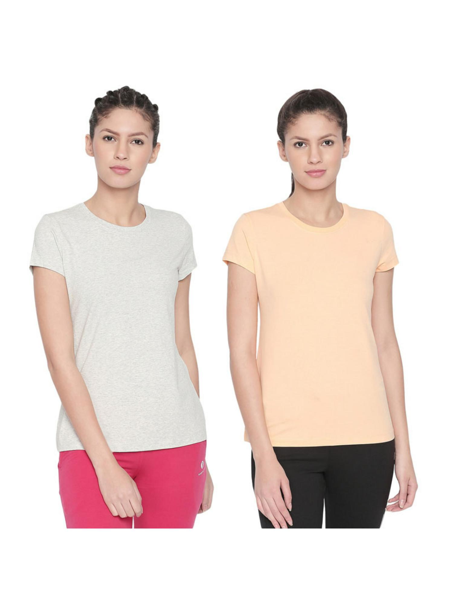 bodyactive pack of 2 women's tshirt - multi-color