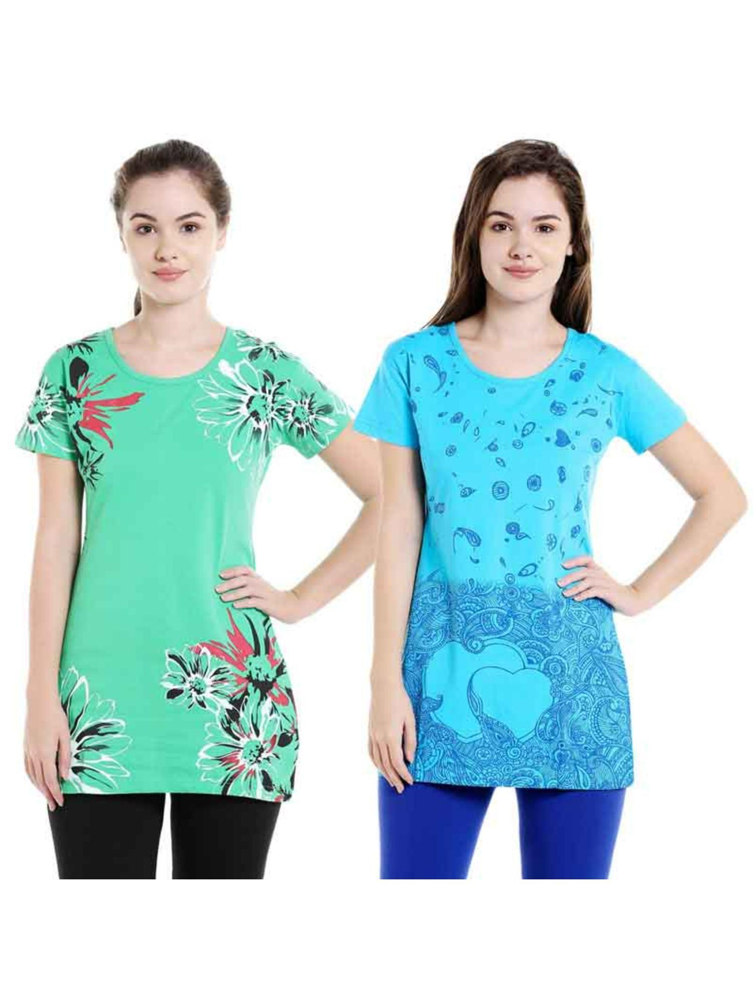 bodyactive pack of 2 women's tshirt - multi-color