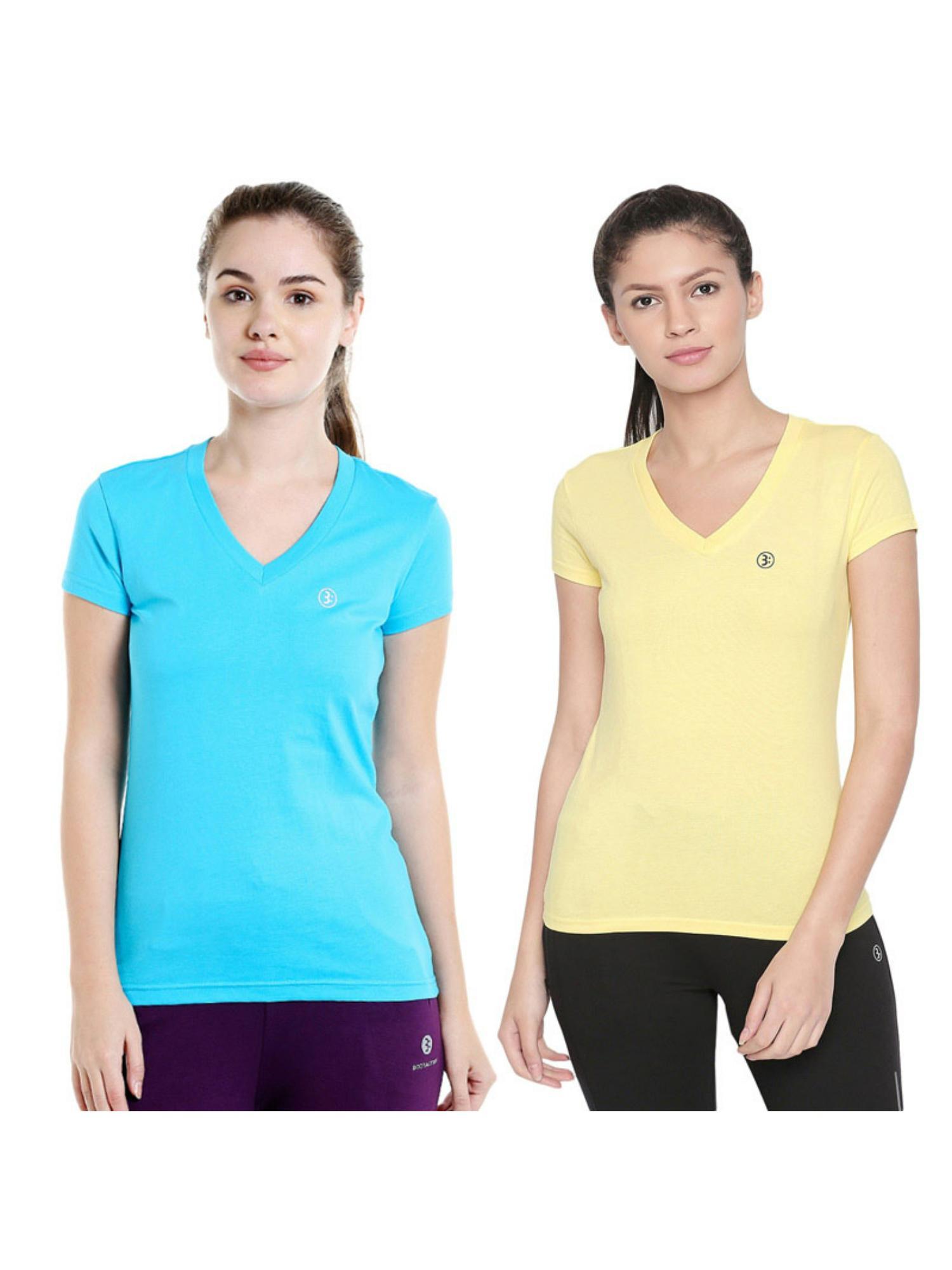 bodyactive pack of 2 women's tshirt - multi-color