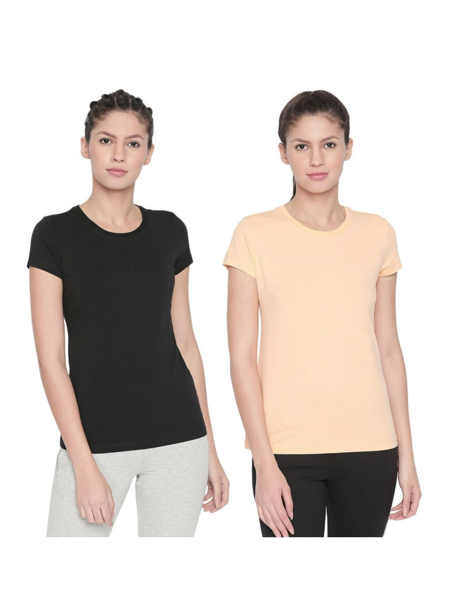 bodyactive pack of 2 women's tshirt - multi-color