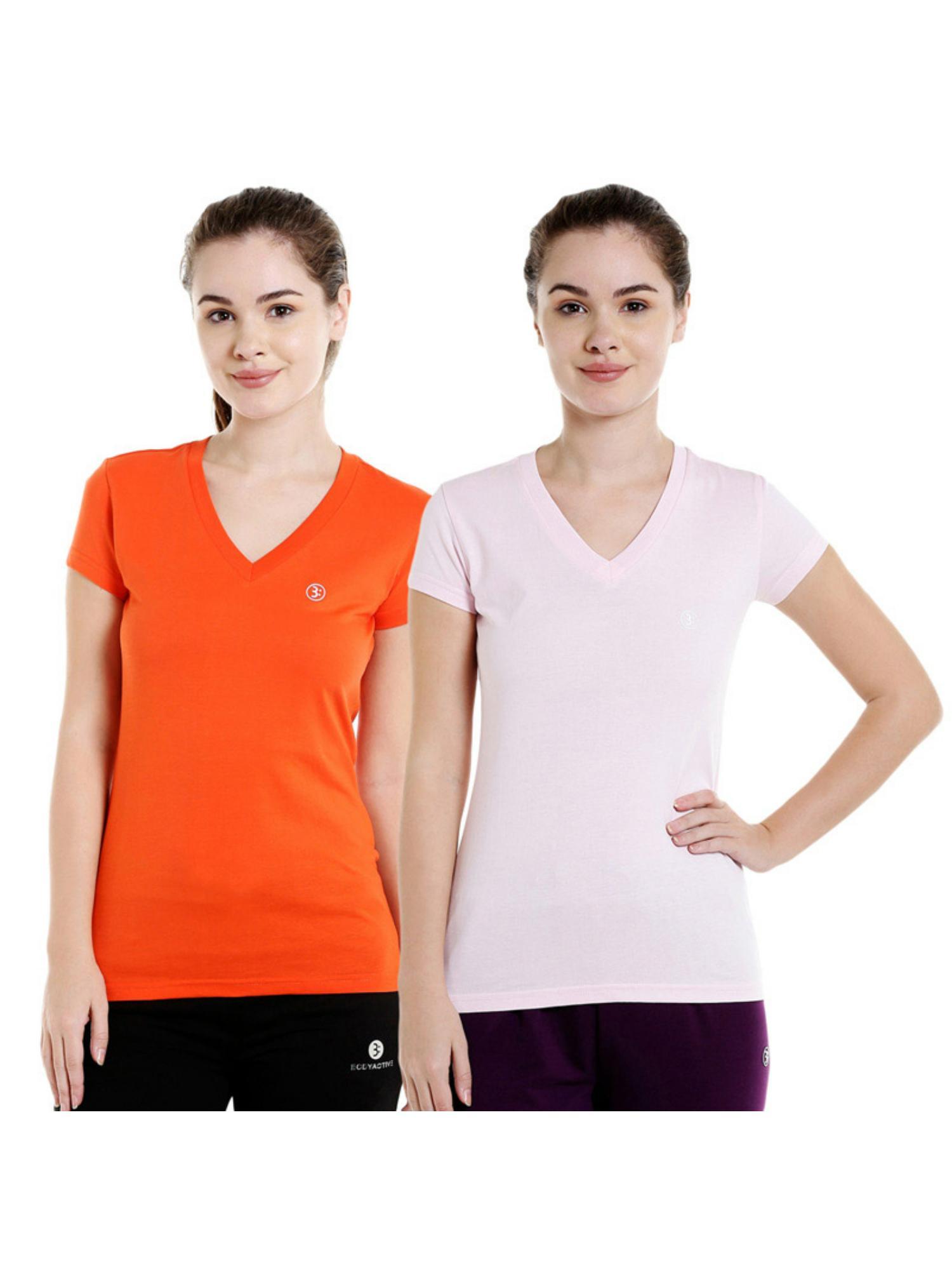 bodyactive pack of 2 women's tshirt - multi-color