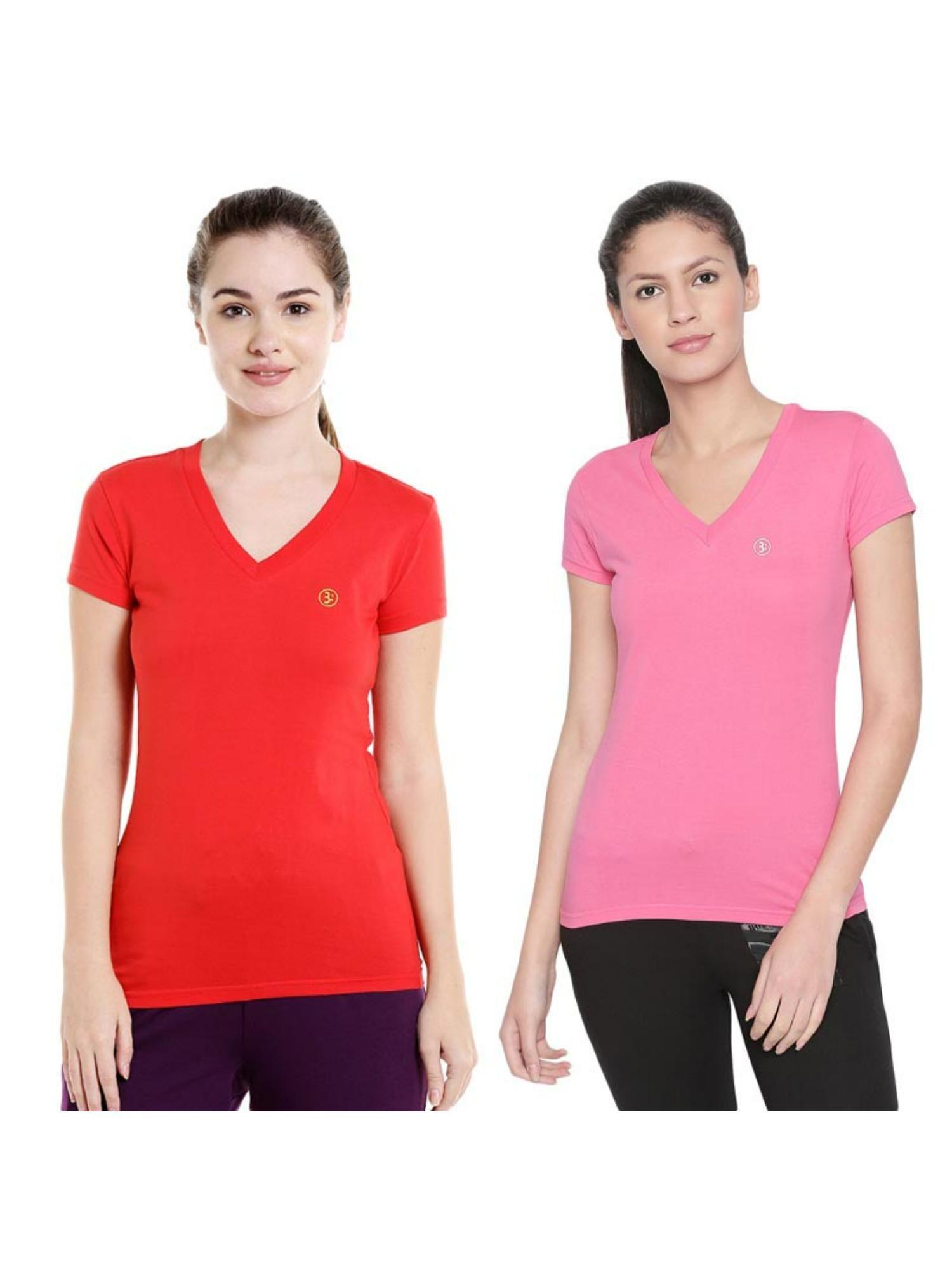 bodyactive pack of 2 women's tshirt - multi-color