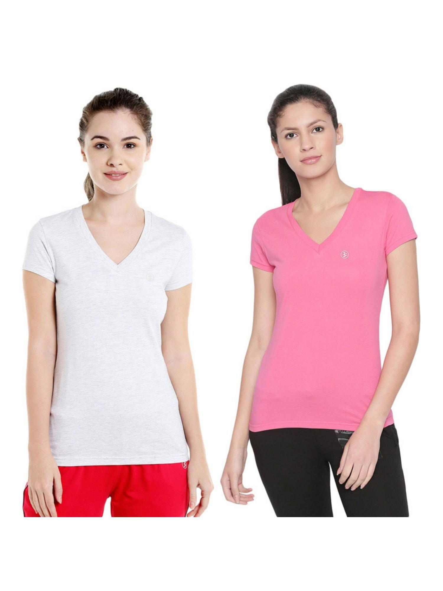 bodyactive pack of 2 women's tshirt - multi-color