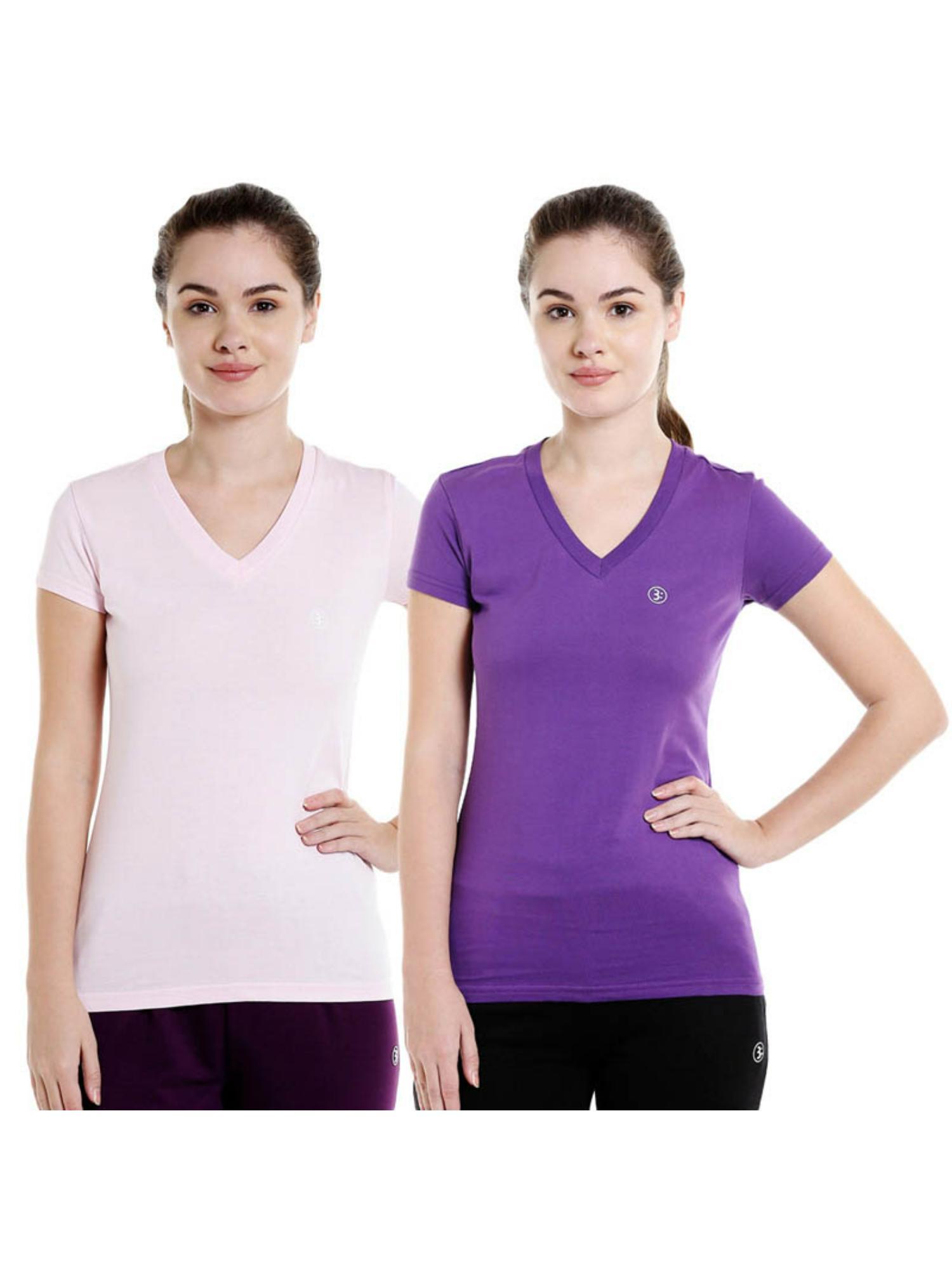 bodyactive pack of 2 women's tshirt - multi-color